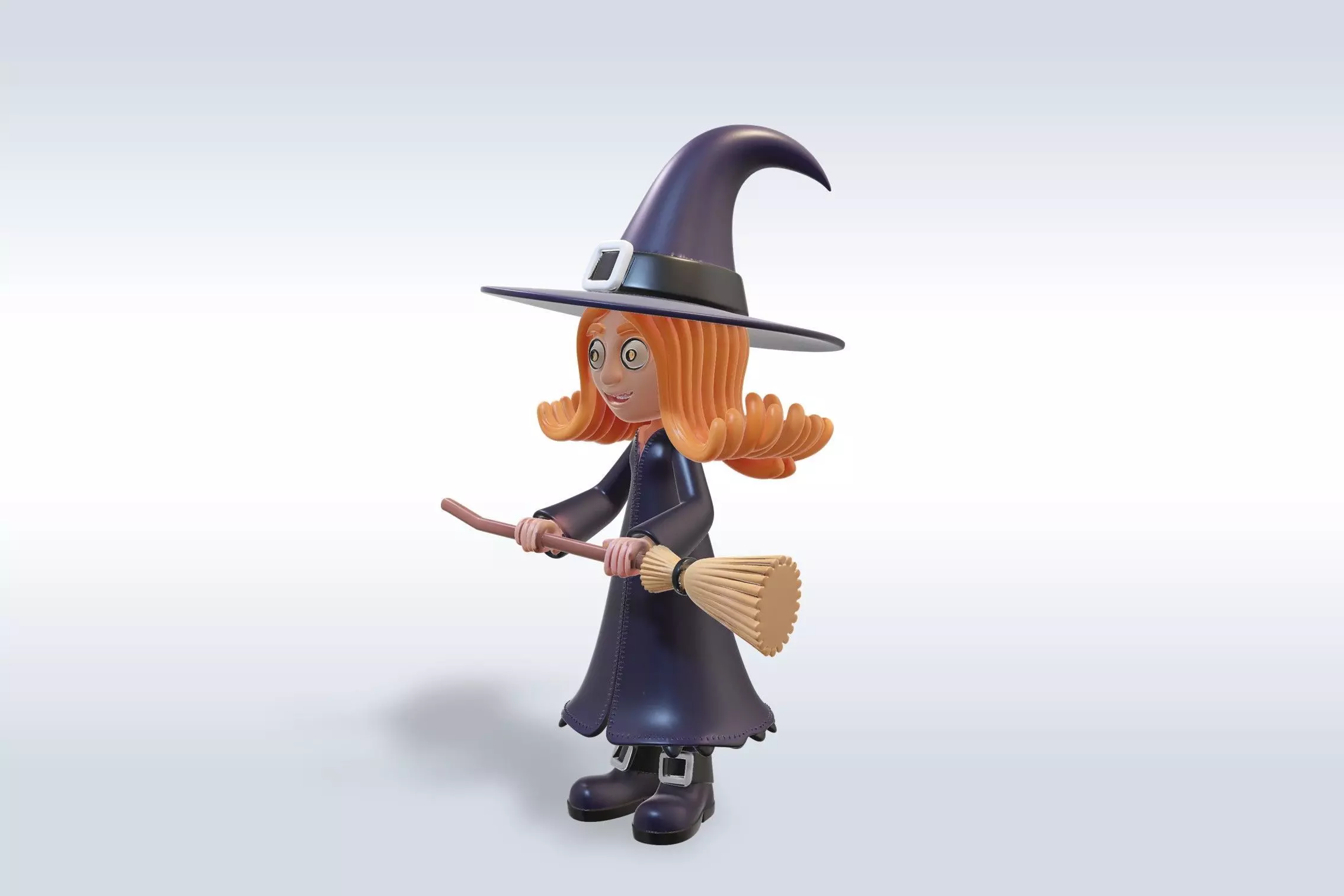 Adorable Witch Halloween Character 3D Model 3D model_2