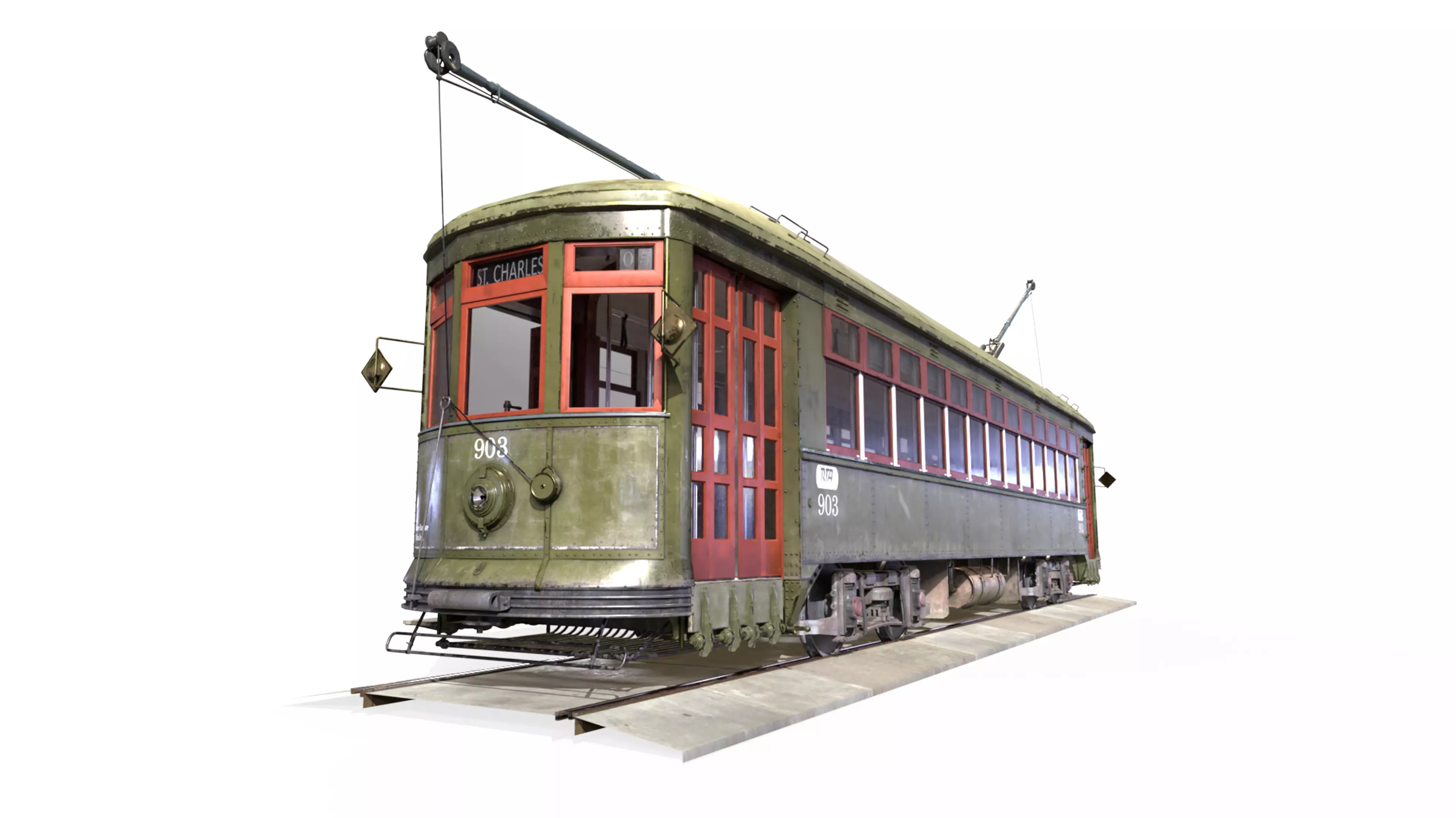 New Orleans Streetcar 3D model