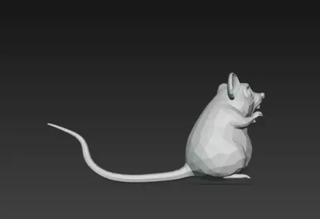 3D Model Gray Rat Halloween Horror Animal Creepy Rodent Creature 3D print model_5