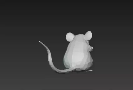 3D Model Gray Rat Halloween Horror Animal Creepy Rodent Creature 3D print model_7