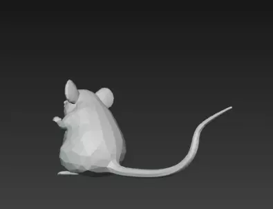 3D Model Gray Rat Halloween Horror Animal Creepy Rodent Creature 3D print model_11