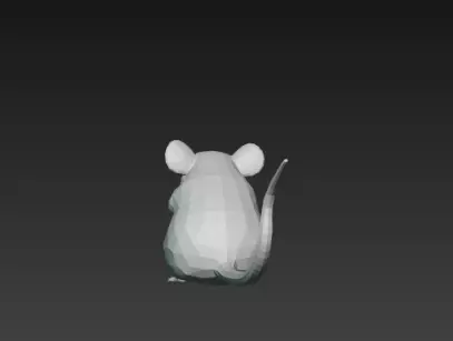 3D Model Gray Rat Halloween Horror Animal Creepy Rodent Creature 3D print model_9