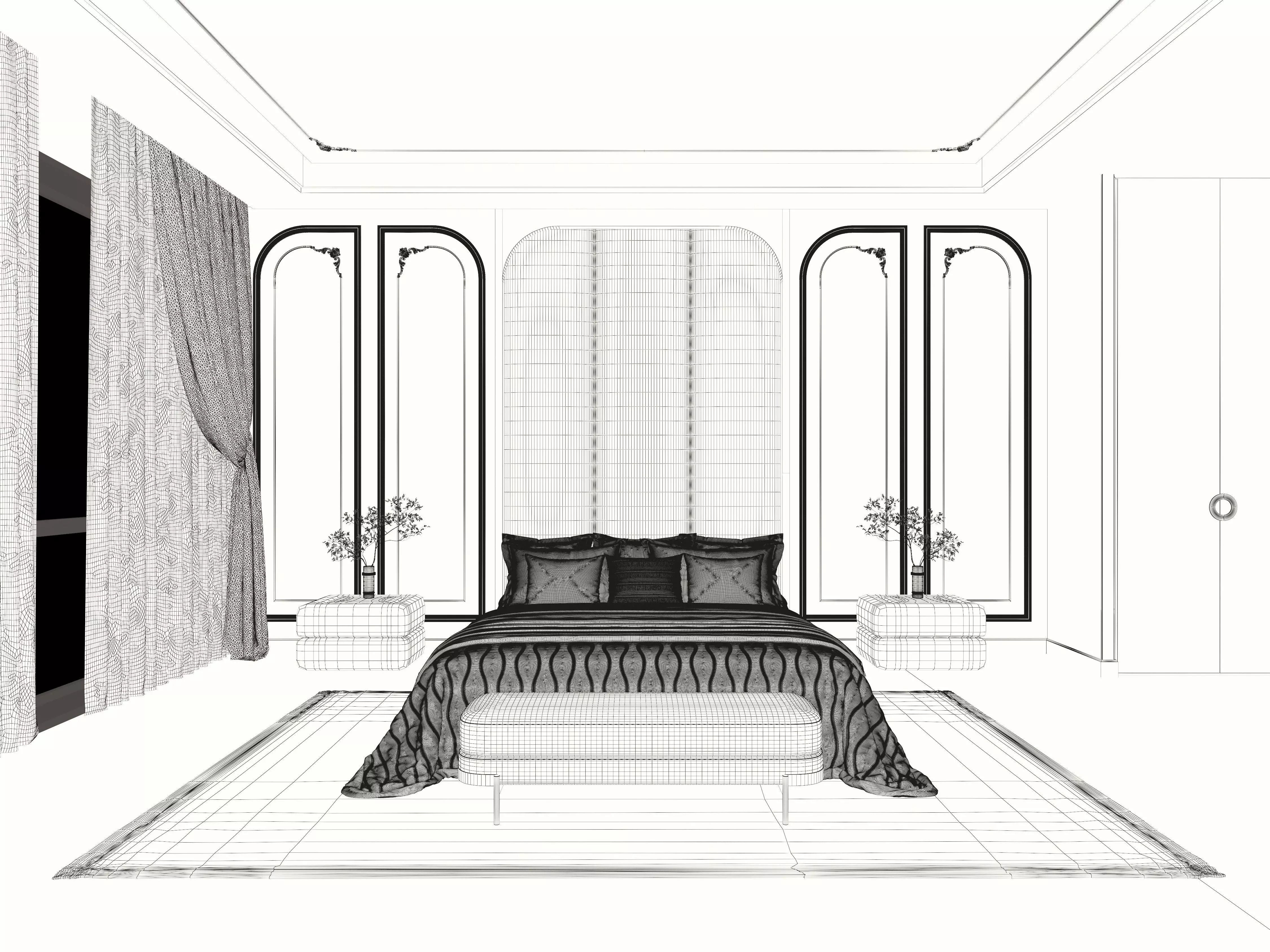 Bedroom 18 3D model_9