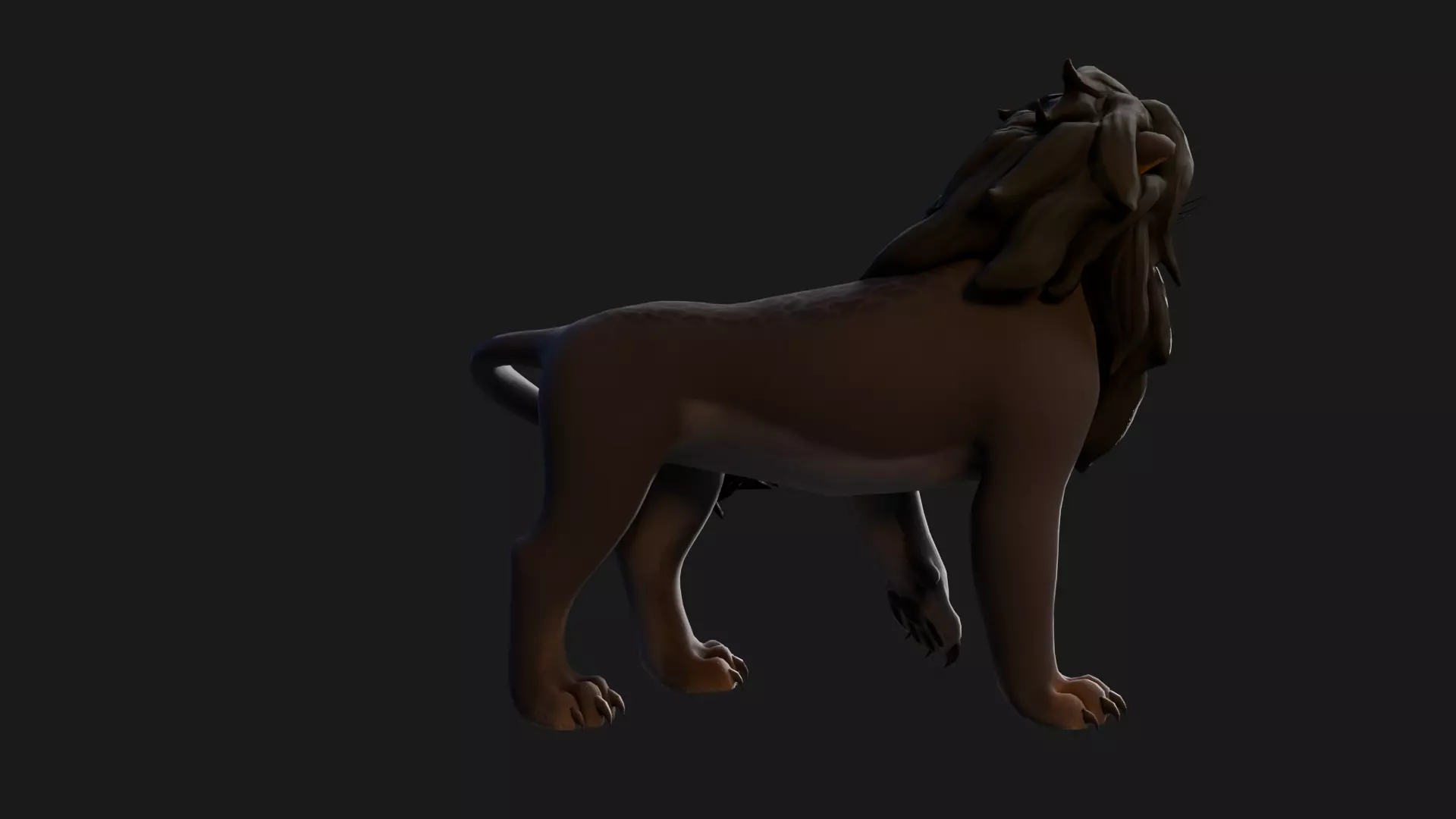 Dark Lion - Stylized Rigged Character from the Lion Pride Series Low-poly 3D model_15