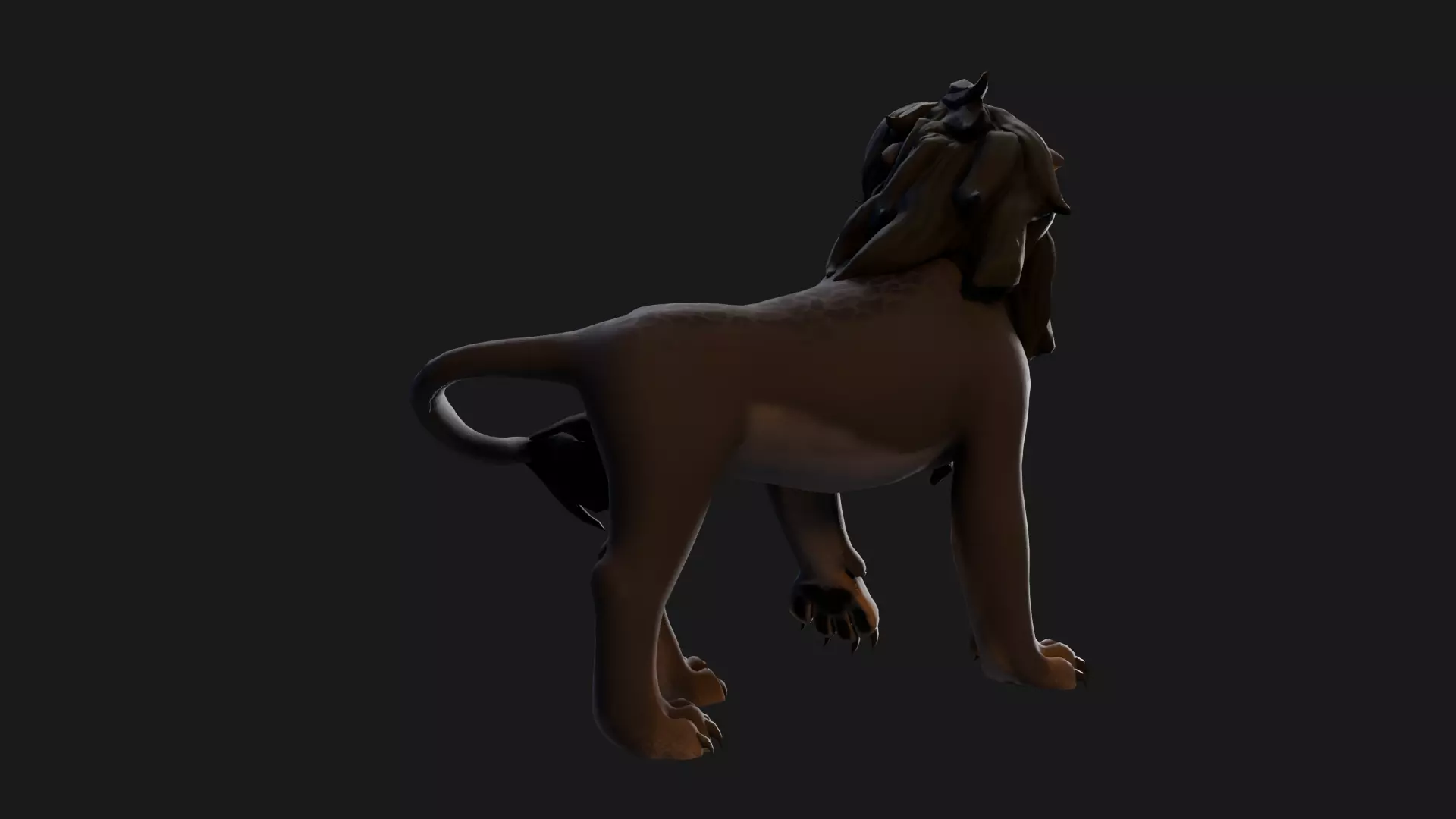 Dark Lion - Stylized Rigged Character from the Lion Pride Series Low-poly 3D model_17