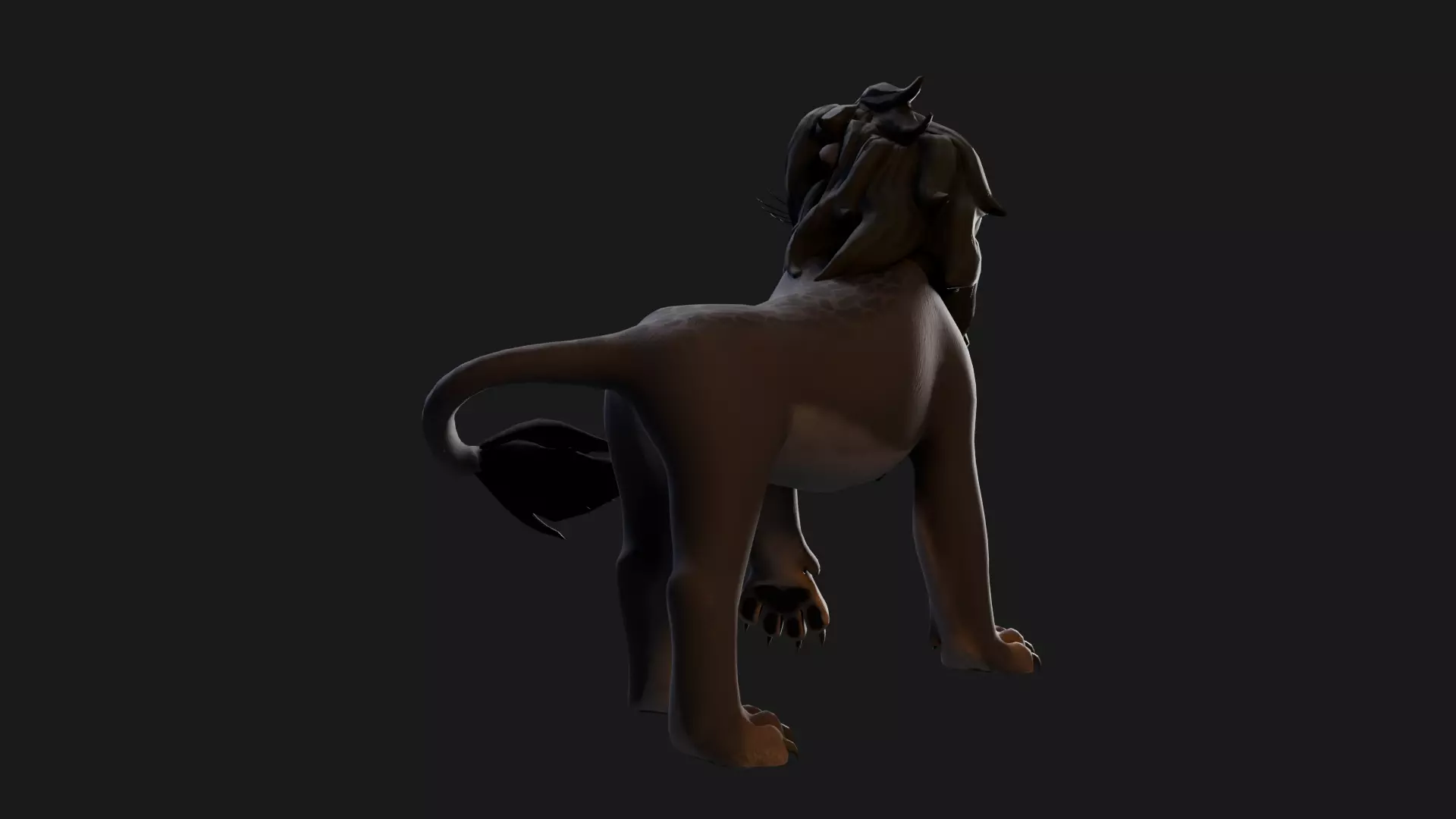 Dark Lion - Stylized Rigged Character from the Lion Pride Series Low-poly 3D model_18