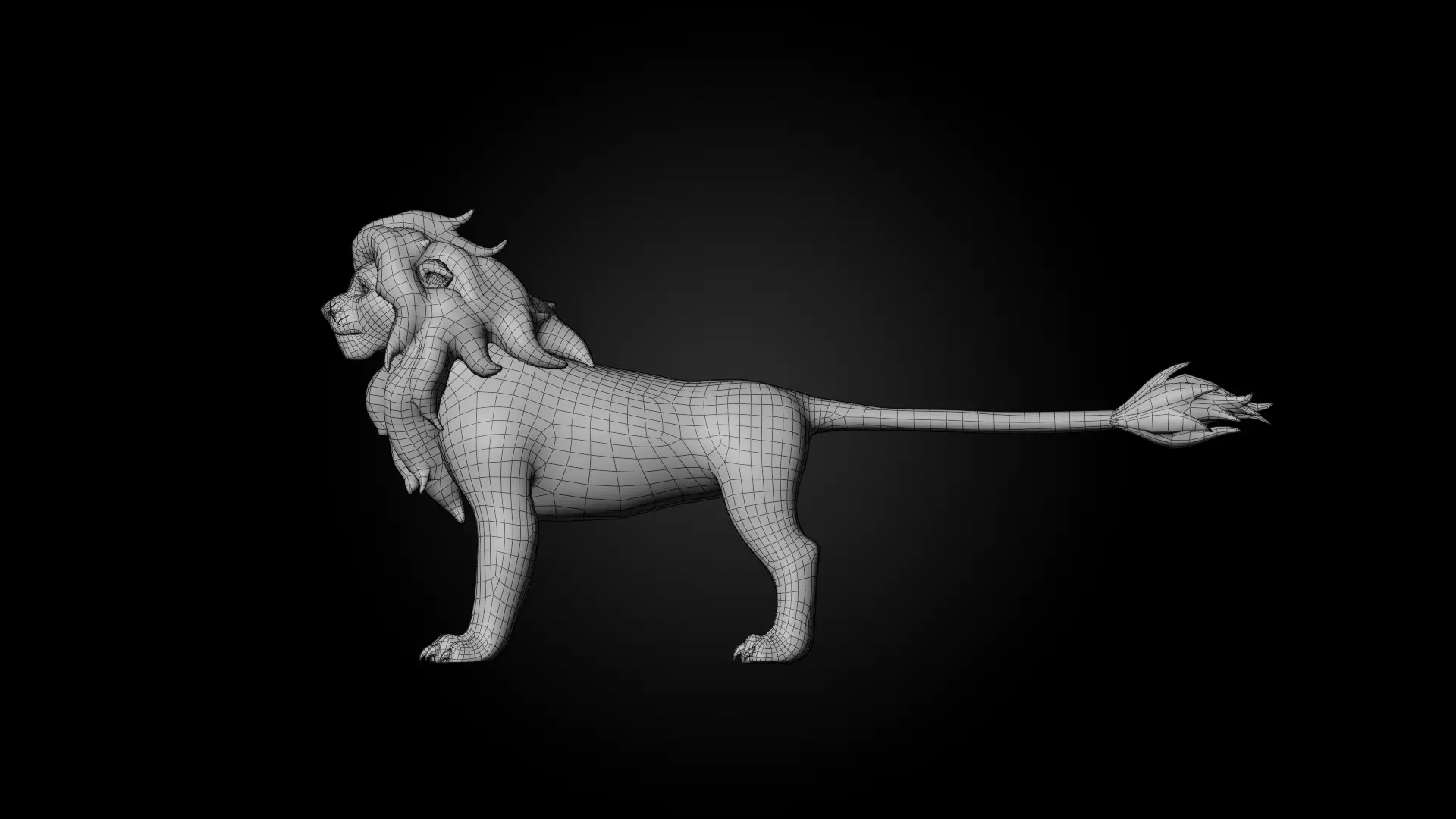 Dark Lion - Stylized Rigged Character from the Lion Pride Series Low-poly 3D model_4