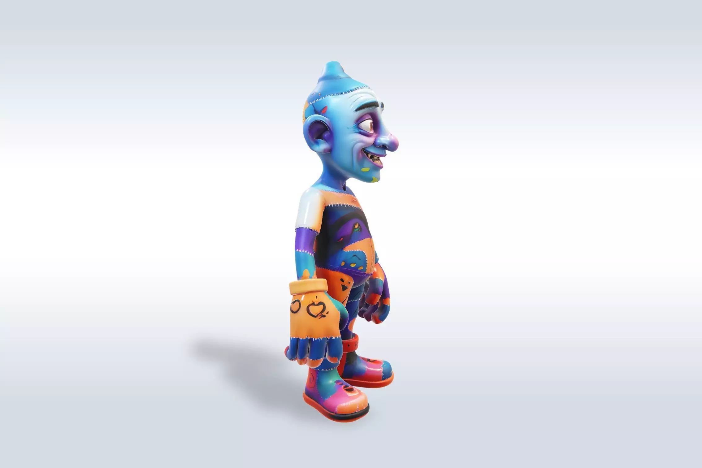 Colorful Monster Halloween Character 3D model_1