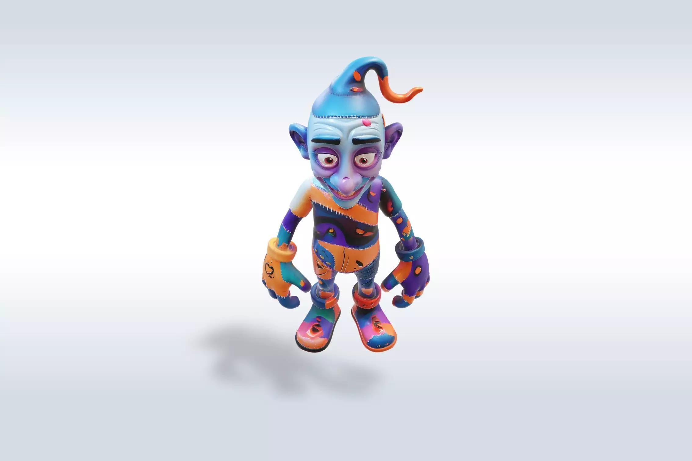 Colorful Monster Halloween Character 3D model_3