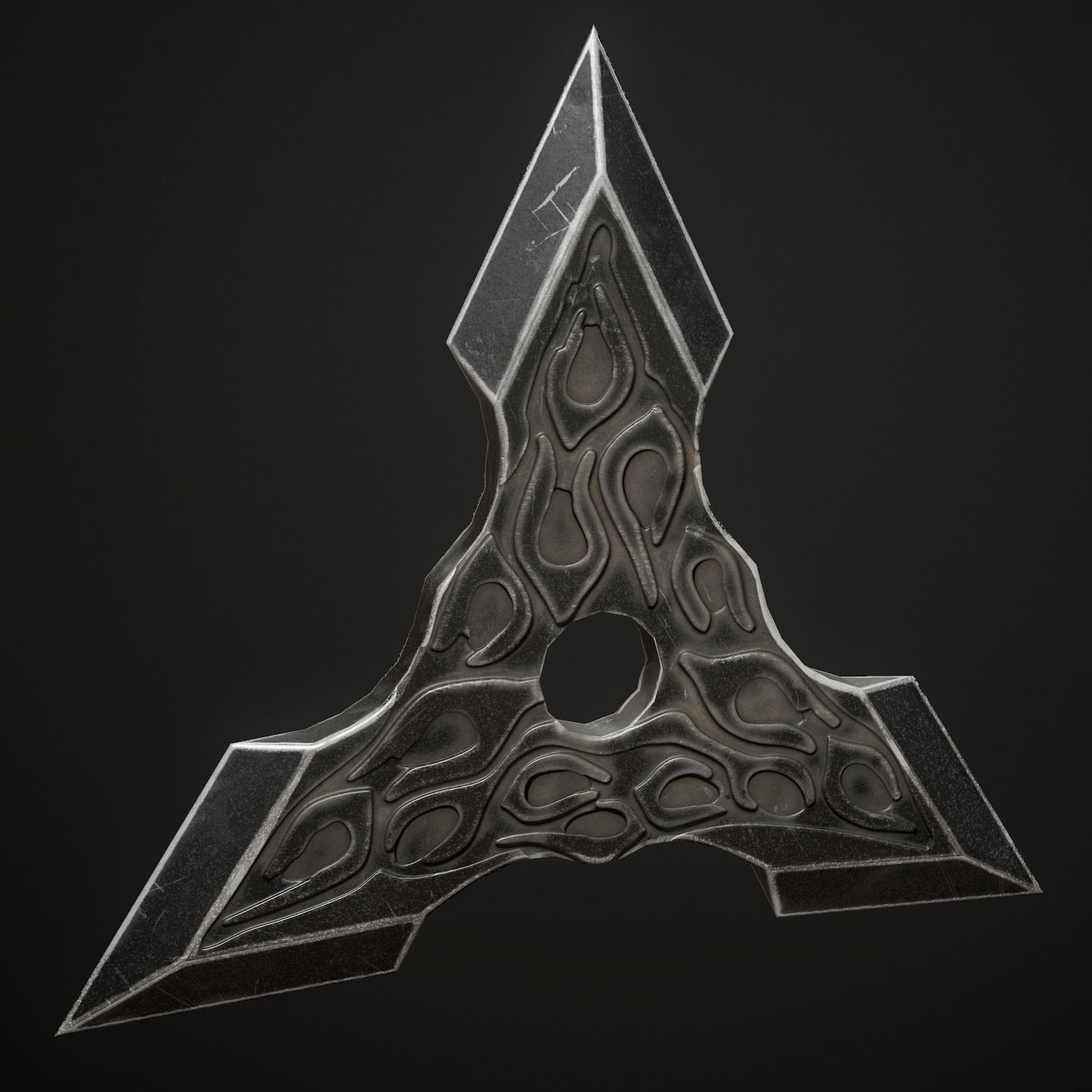 Shuriken Game Model - Textures Low-poly 3D model_0