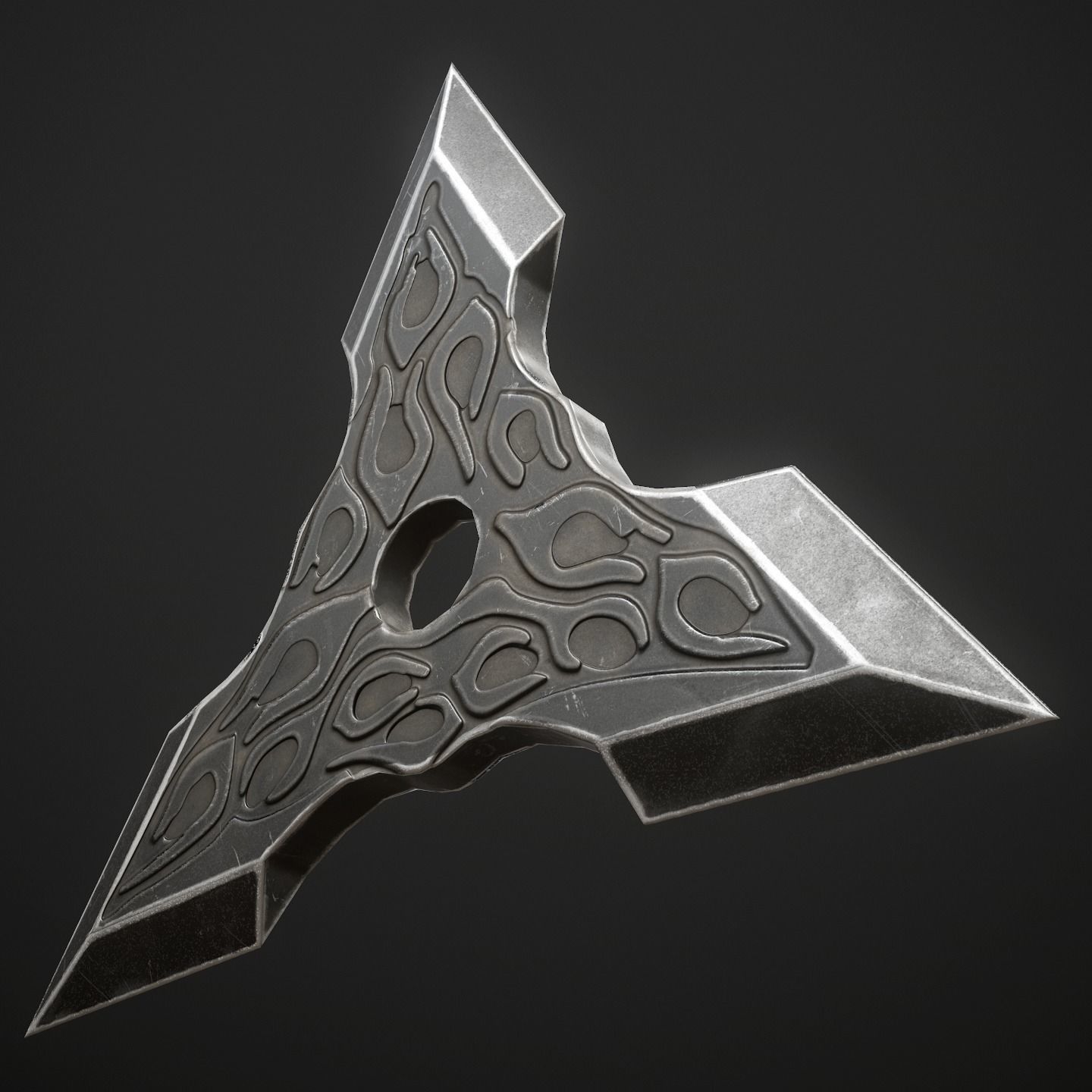 Shuriken Game Model - Textures Low-poly 3D model_2