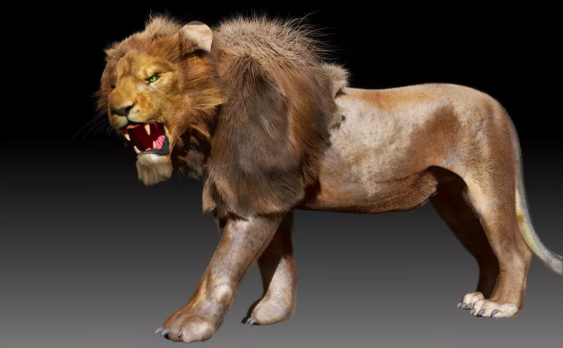Lion animal 3D model_1