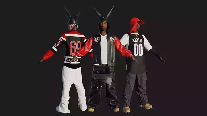 Playboi Carti 3D Model Bundle Fully Rigged with MD Project Files