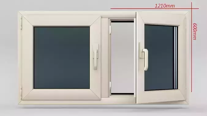 Plastic casement window 02