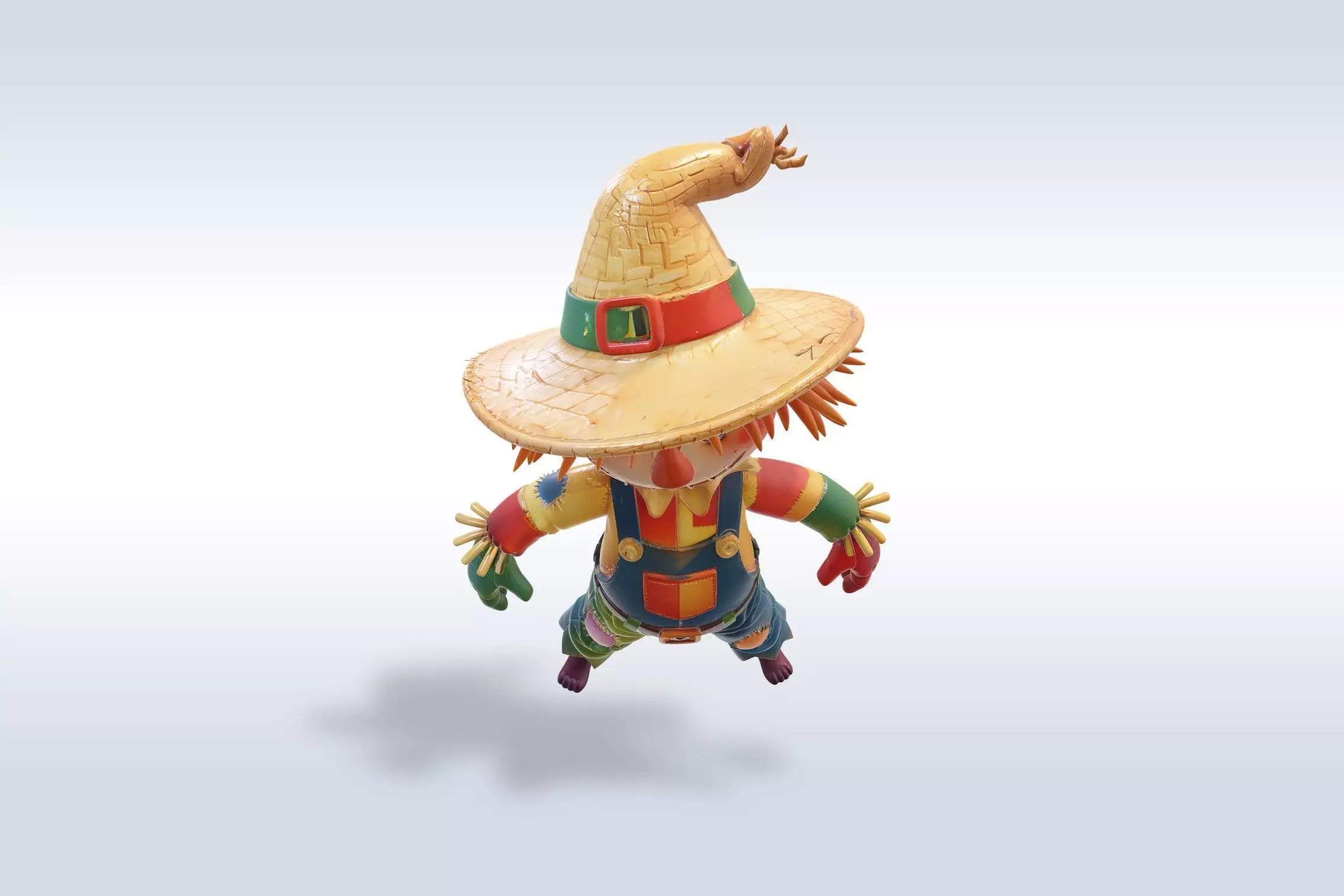 Adorable Scarecrow Halloween Character 3D model_3