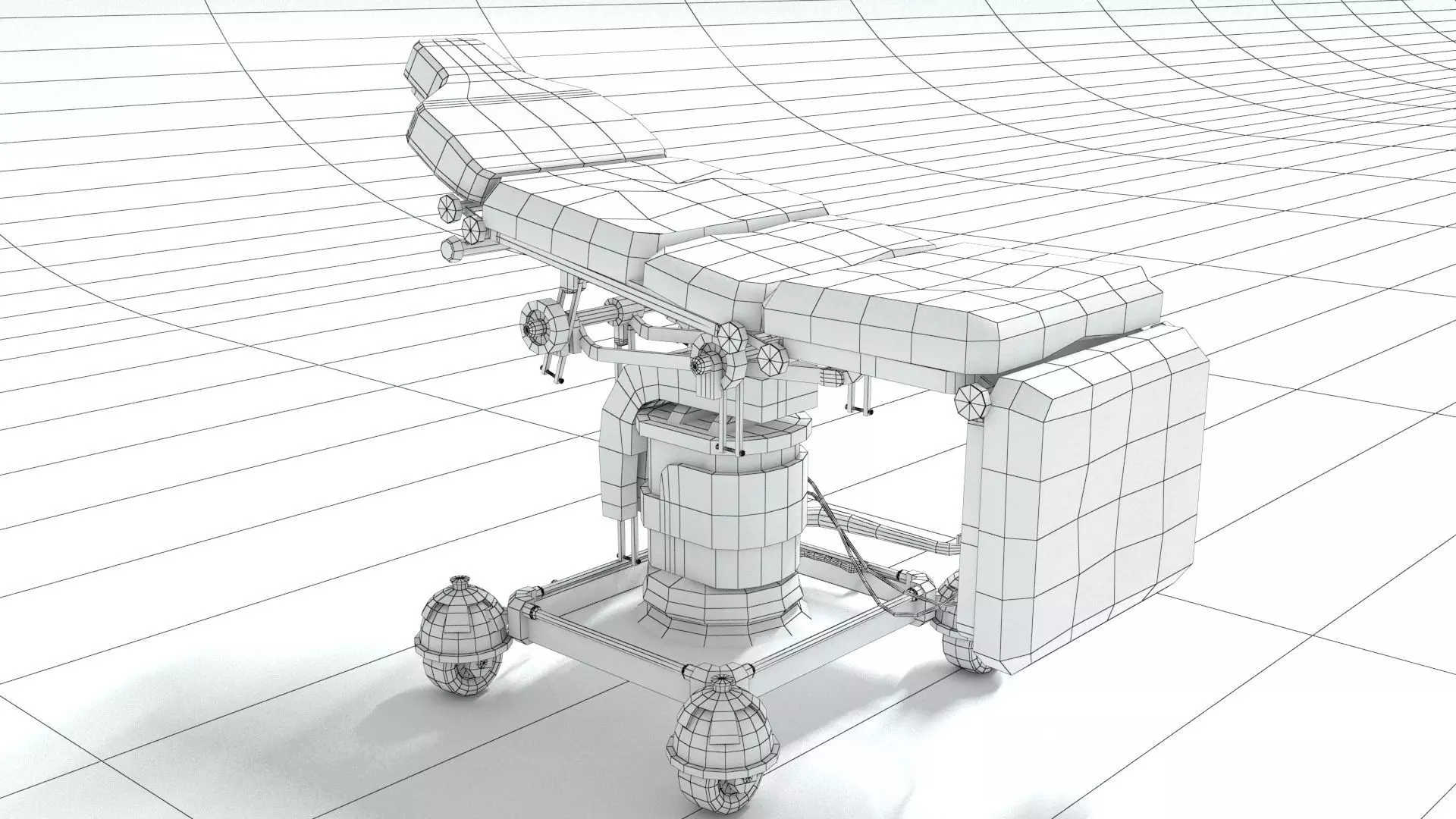laos Hospital Bed 3D model_9