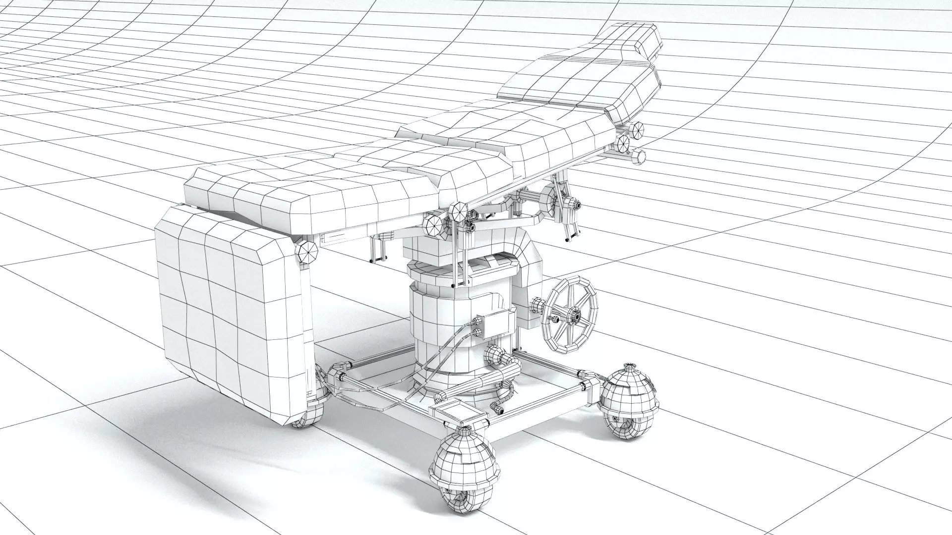 laos Hospital Bed 3D model_7