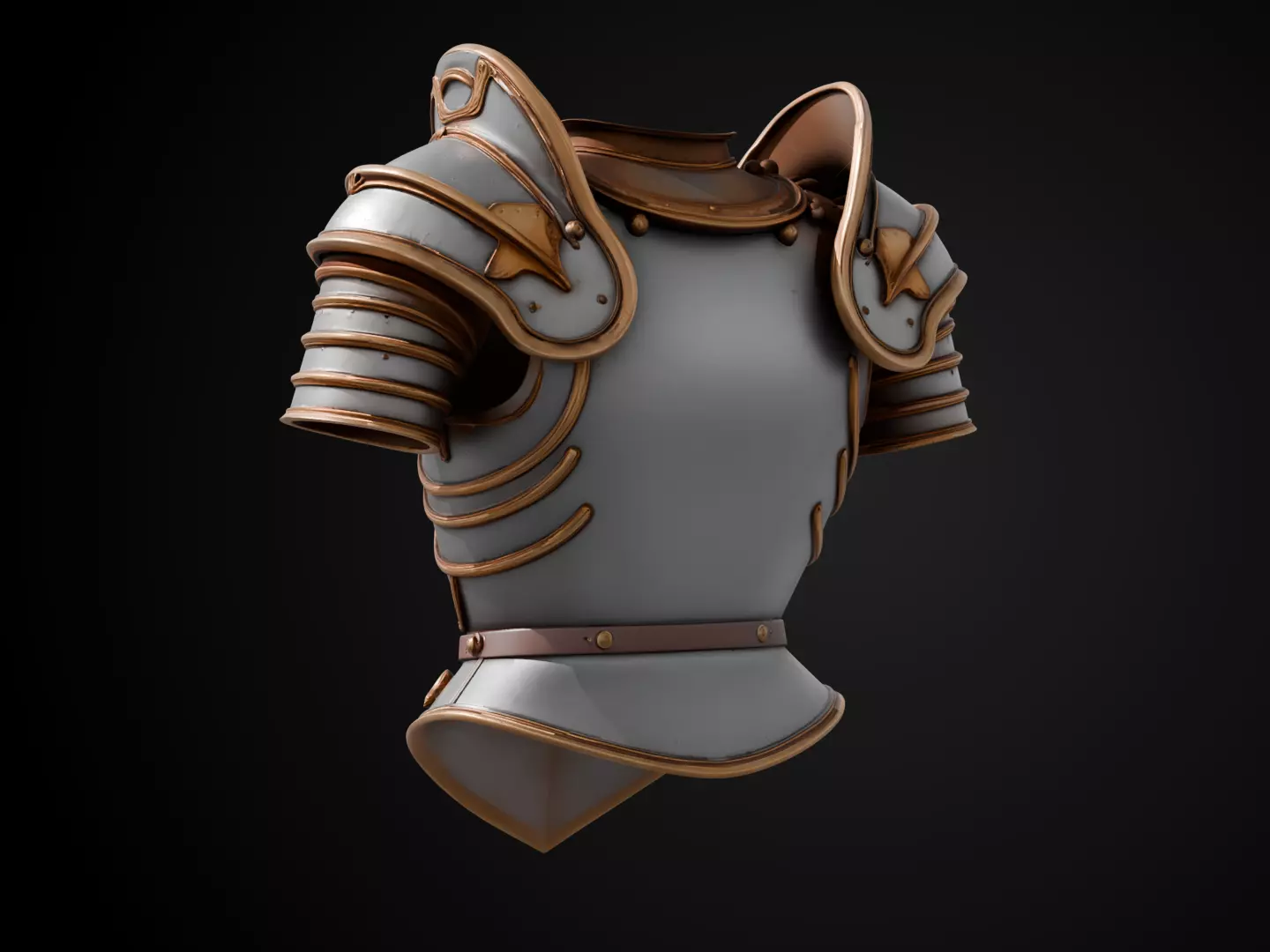 Stylized Medieval Armor - Noble Knight 3D print model_7