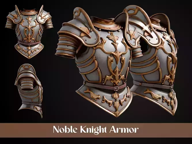 Stylized Medieval Armor - Noble Knight 3D print model Stylized Medieval Armor - Noble Knight 3D print model