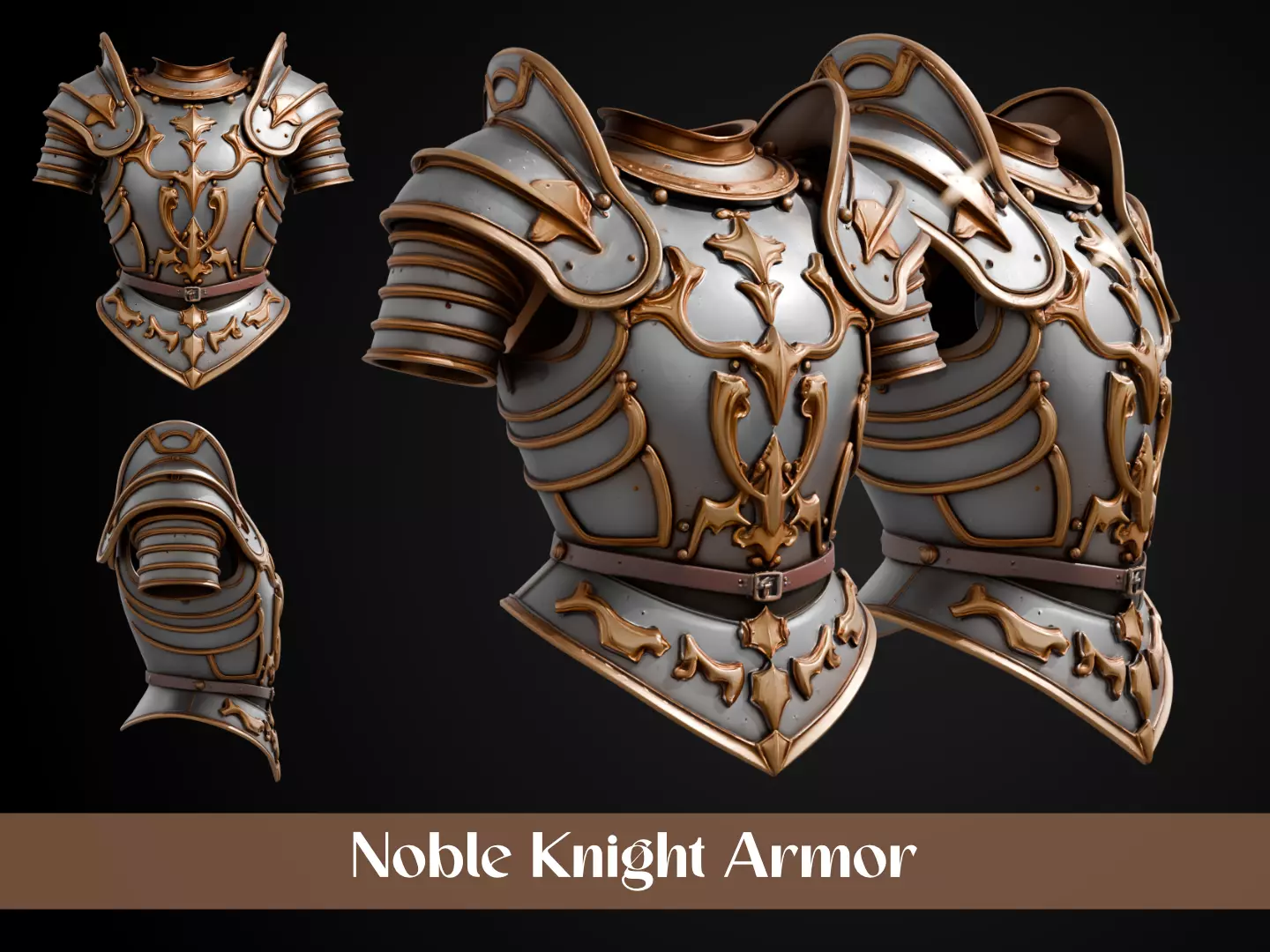 Stylized Medieval Armor - Noble Knight 3D print model_0