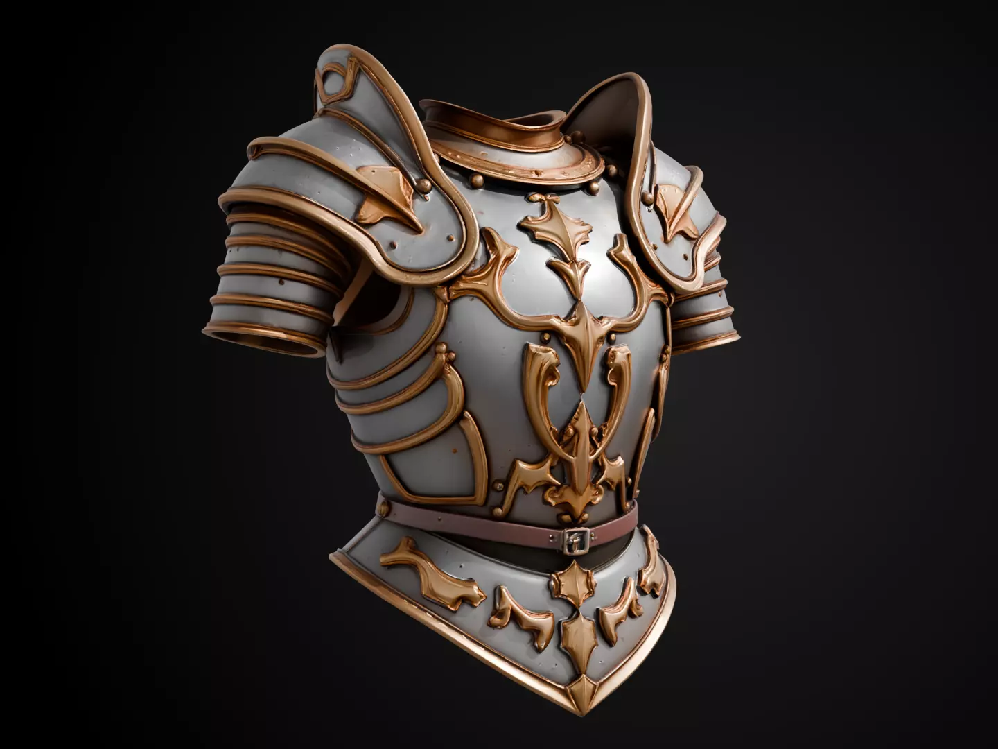 Stylized Medieval Armor - Noble Knight 3D print model_1