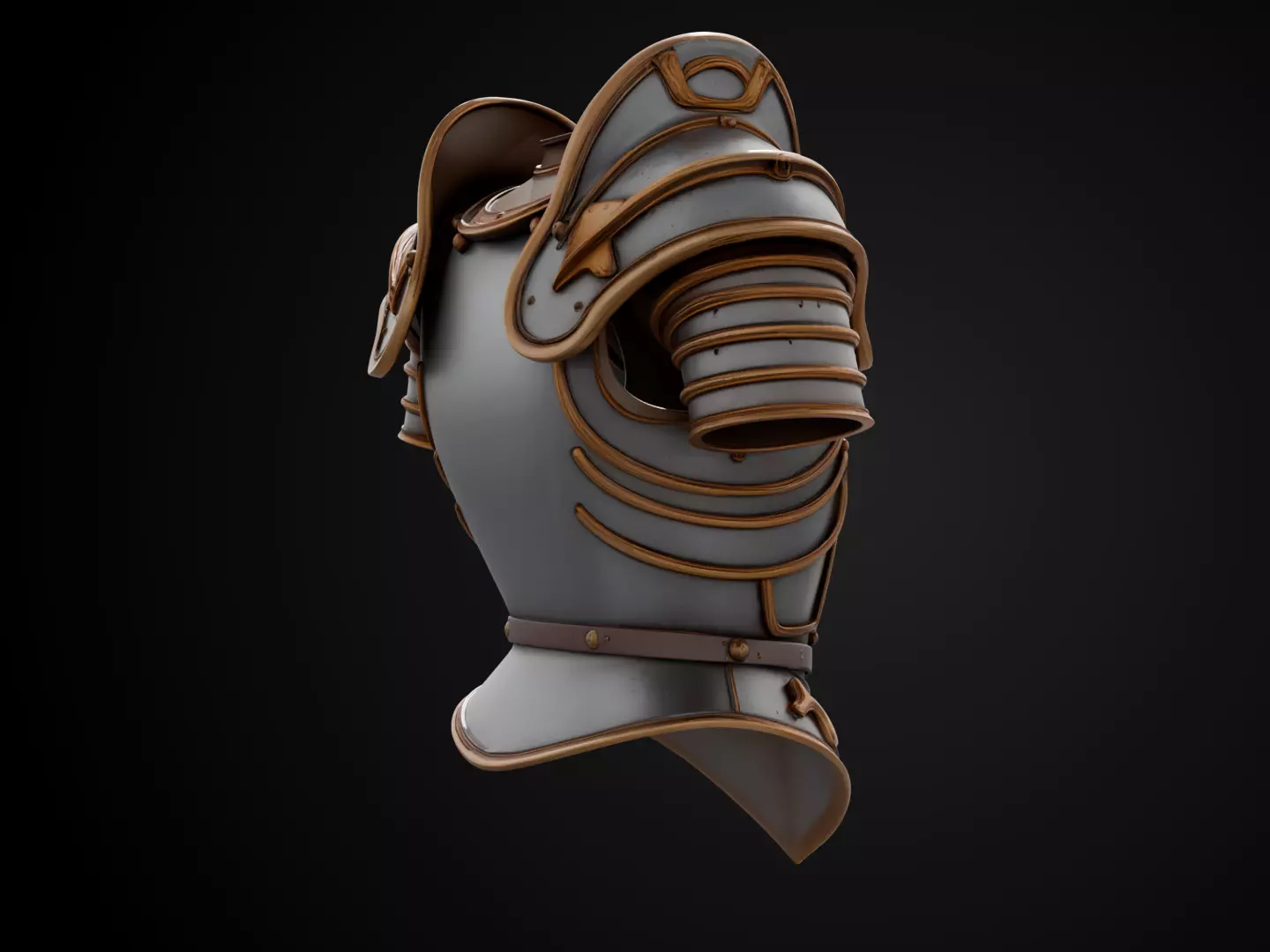 Stylized Medieval Armor - Noble Knight 3D print model_4