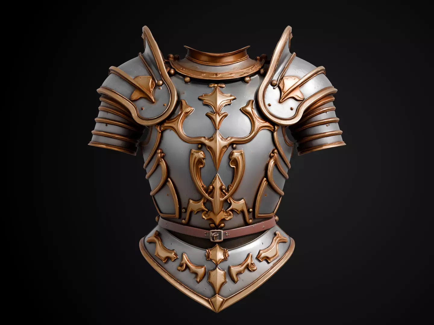 Stylized Medieval Armor - Noble Knight 3D print model_12