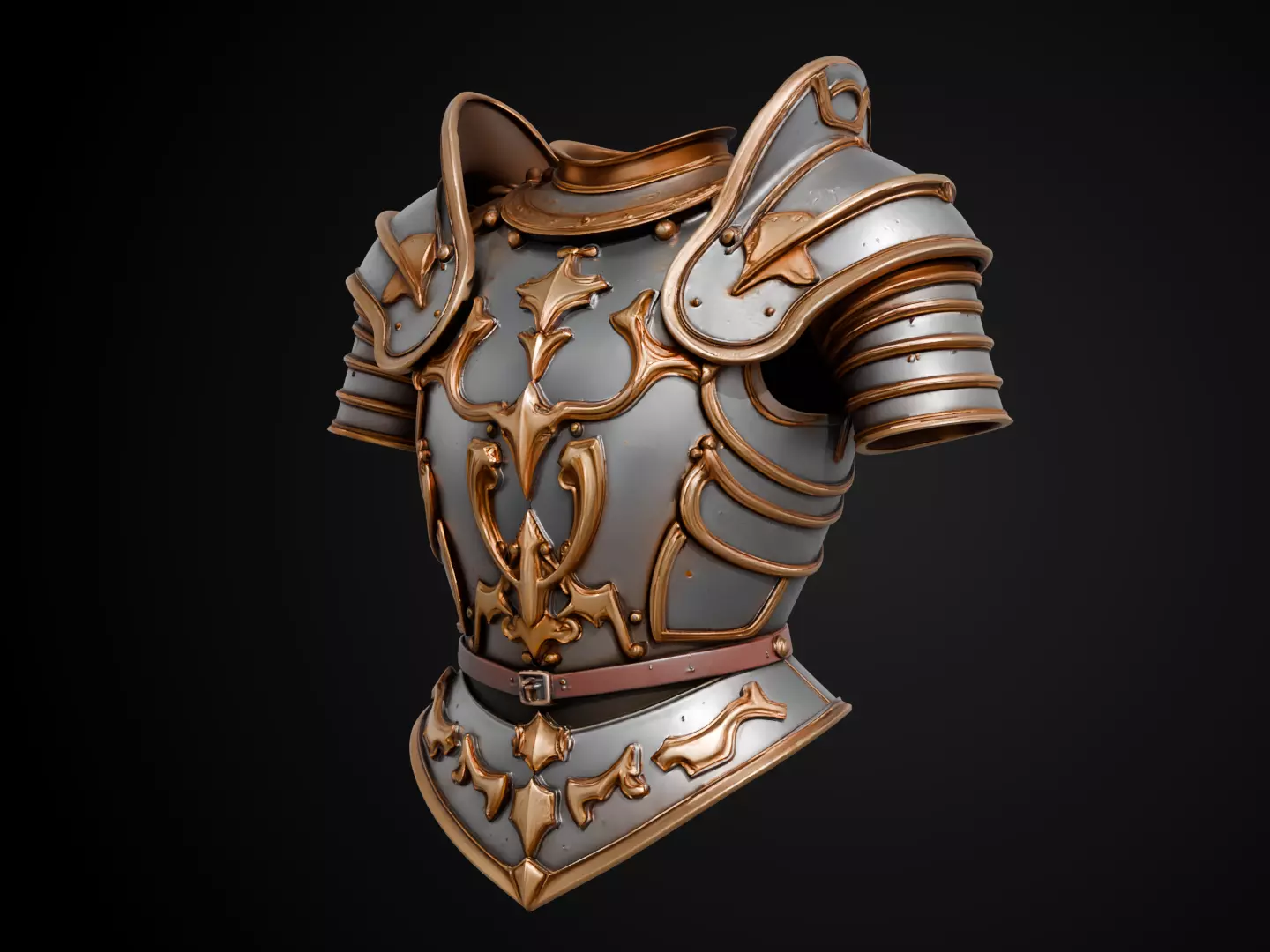 Stylized Medieval Armor - Noble Knight 3D print model_11