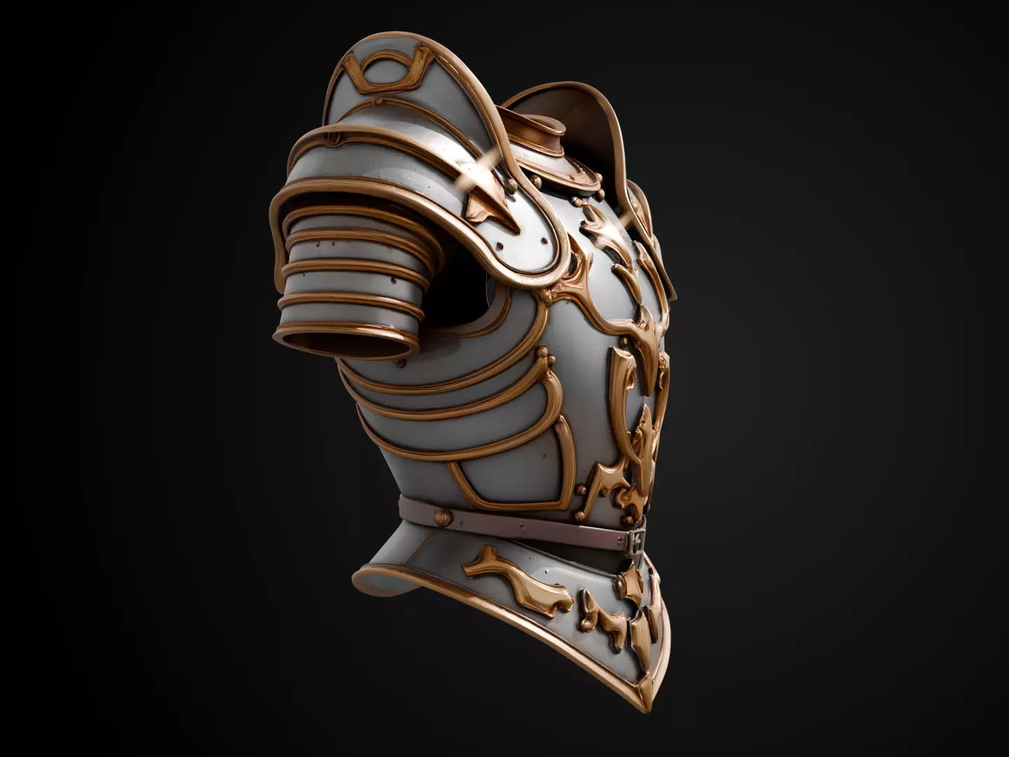 Stylized Medieval Armor - Noble Knight 3D print model_2