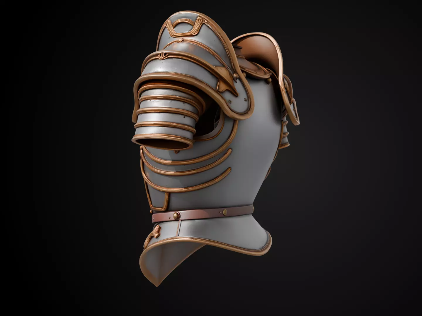 Stylized Medieval Armor - Noble Knight 3D print model_8