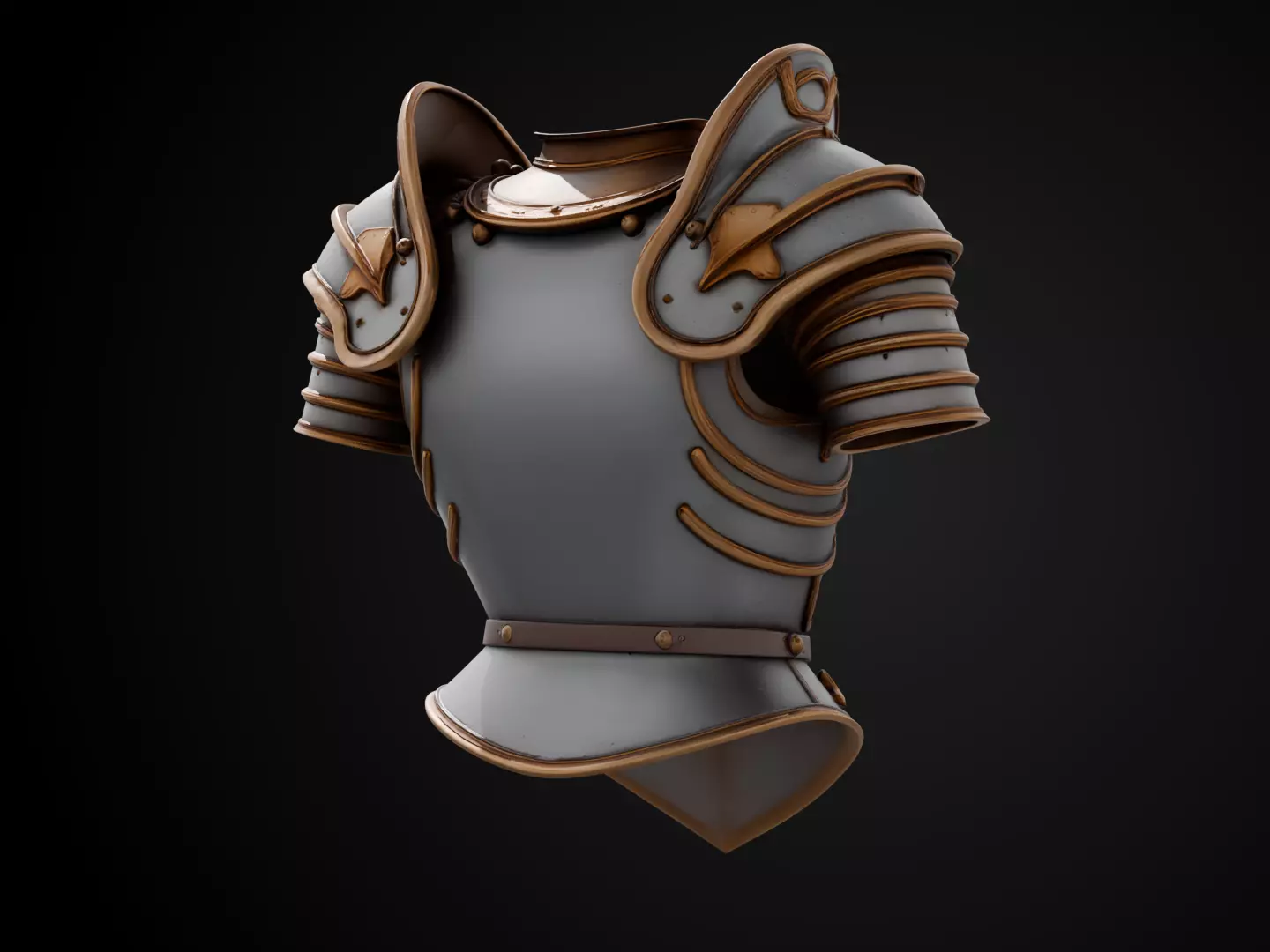 Stylized Medieval Armor - Noble Knight 3D print model_5