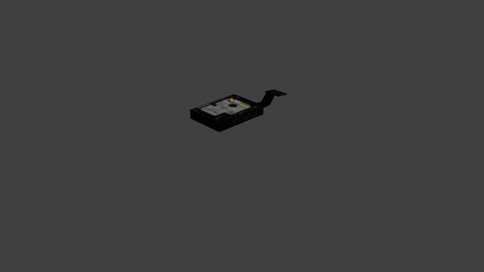 Hard disk caviar black Low-poly 3D model_0