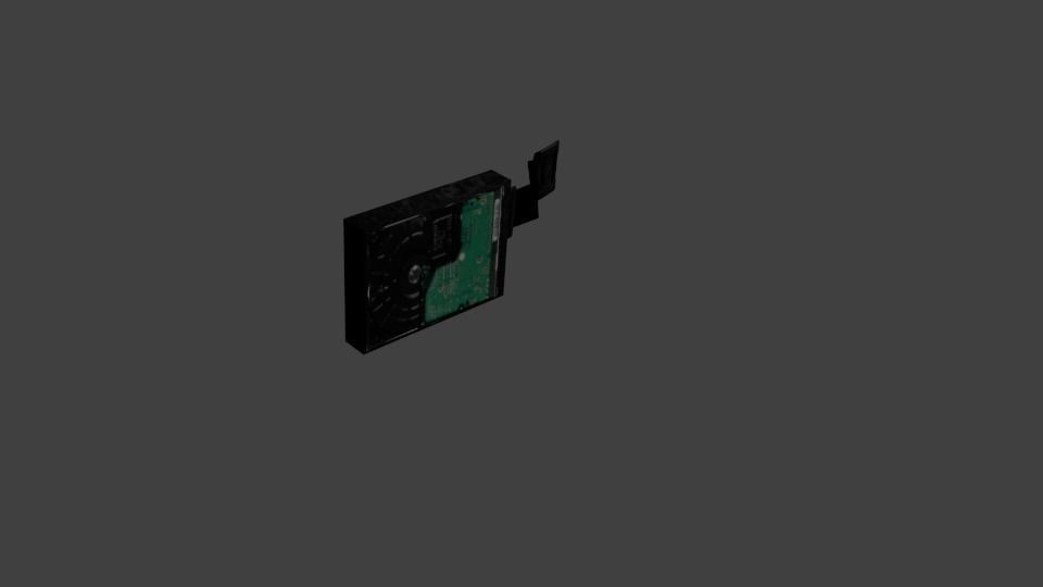 Hard disk caviar black Low-poly 3D model_1