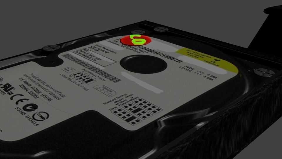 Hard disk caviar black Low-poly 3D model_2