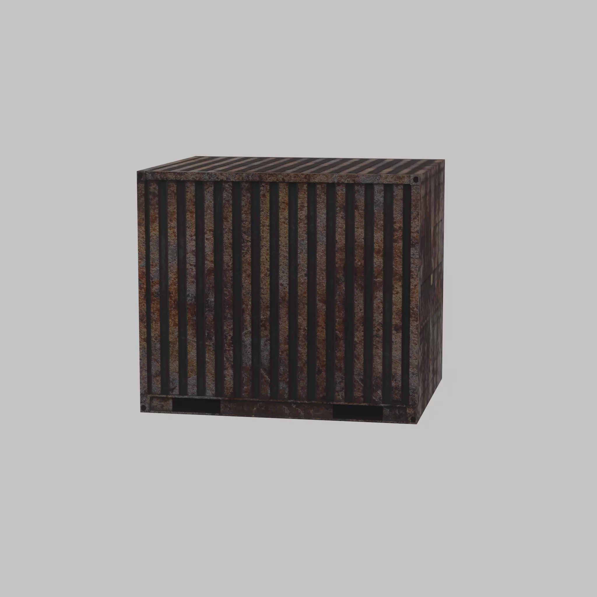 Shipping Container rusty 10-ft Low-poly 3D model_49
