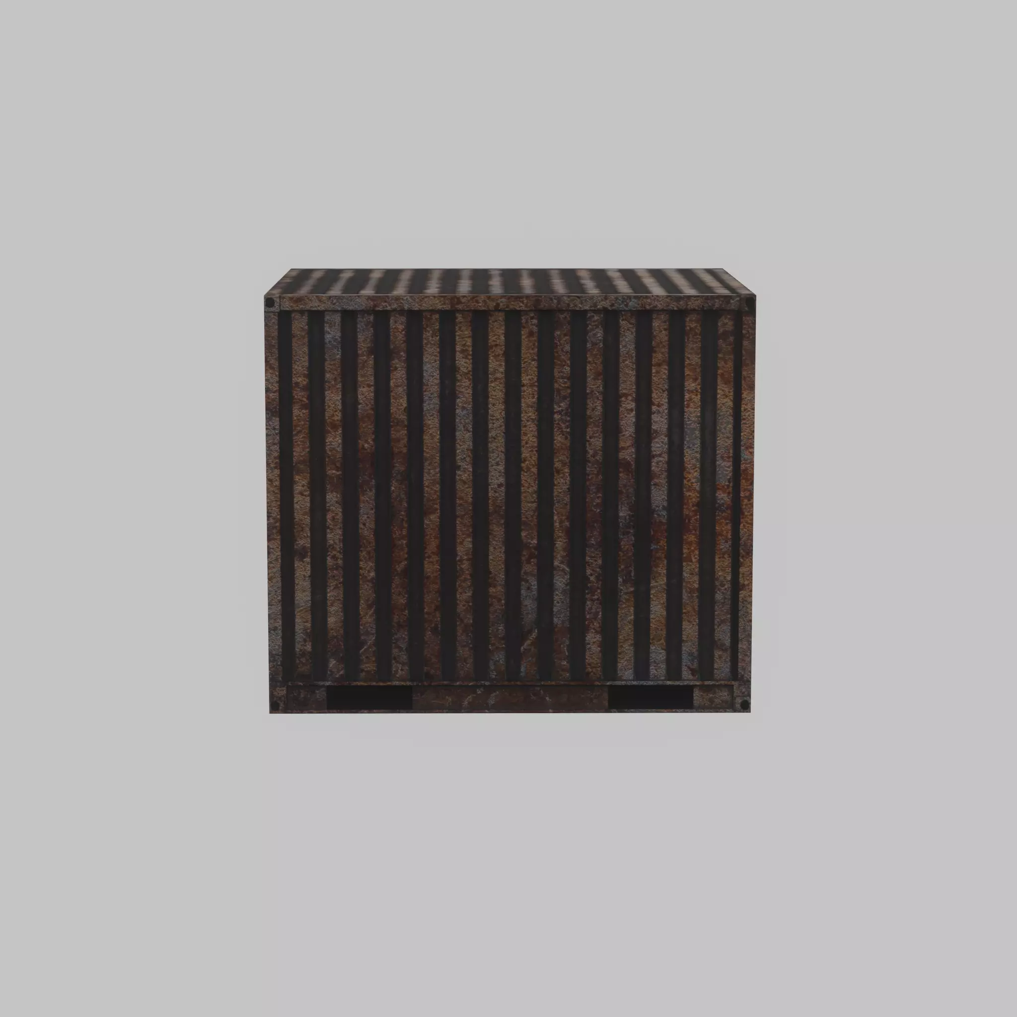 Shipping Container rusty 10-ft Low-poly 3D model_59