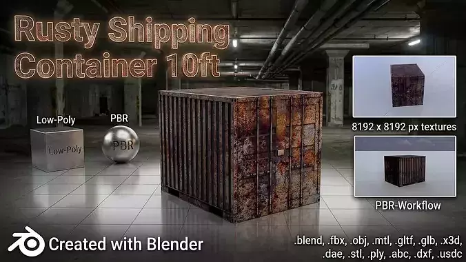 Shipping Container rusty 10-ft