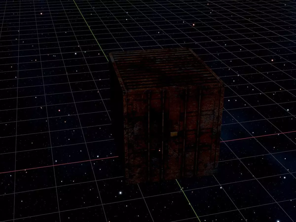 Shipping Container rusty 10-ft Low-poly 3D model_18