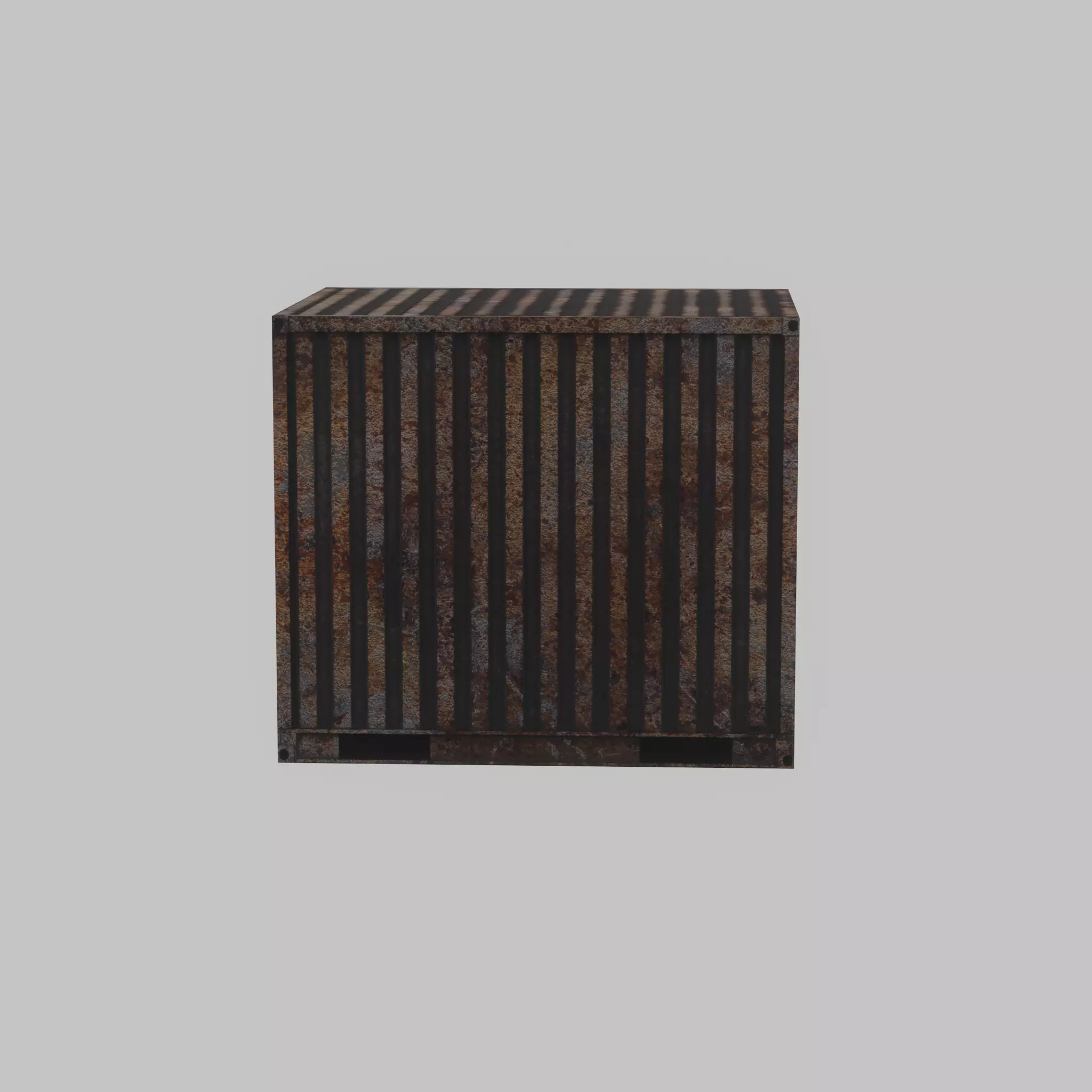 Shipping Container rusty 10-ft Low-poly 3D model_29