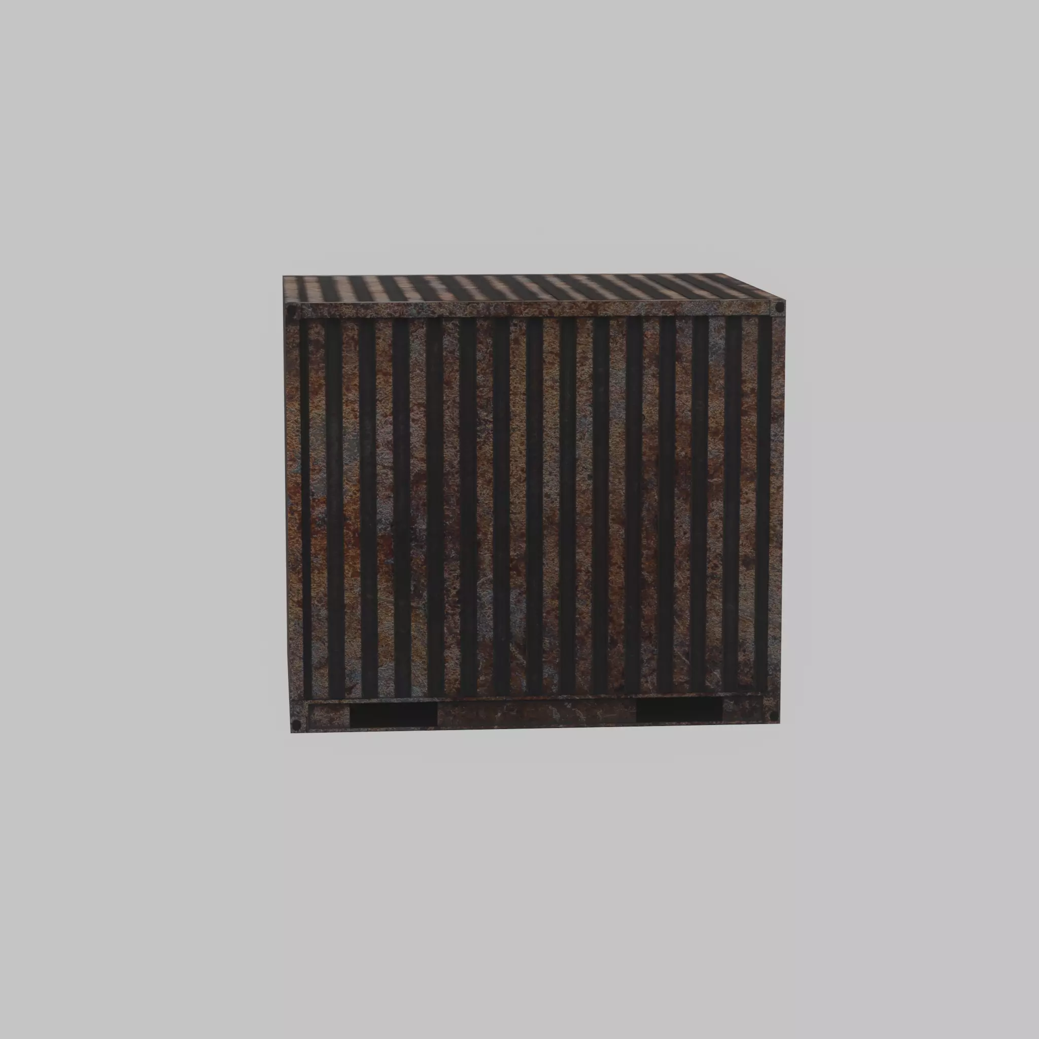 Shipping Container rusty 10-ft Low-poly 3D model_38