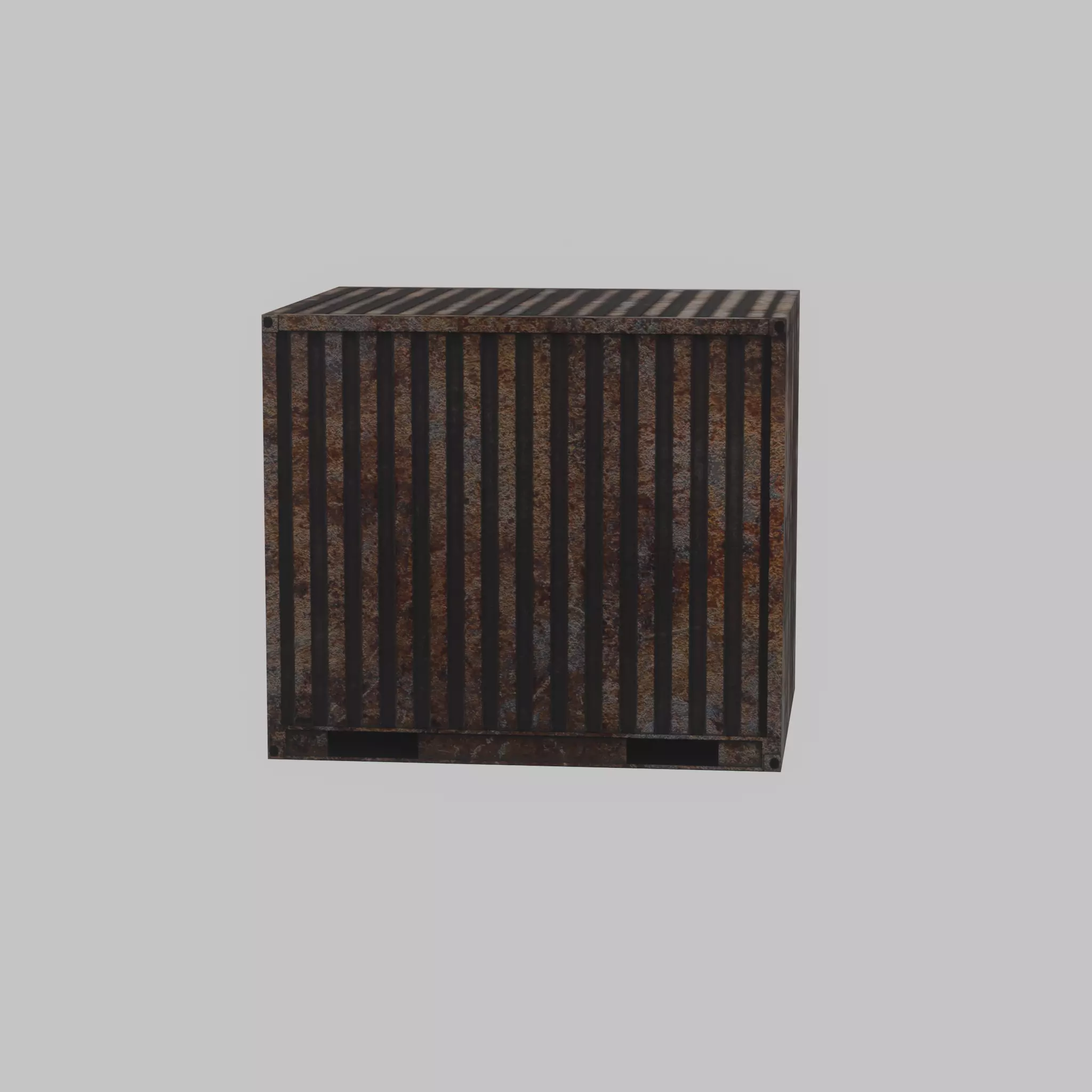 Shipping Container rusty 10-ft Low-poly 3D model_23