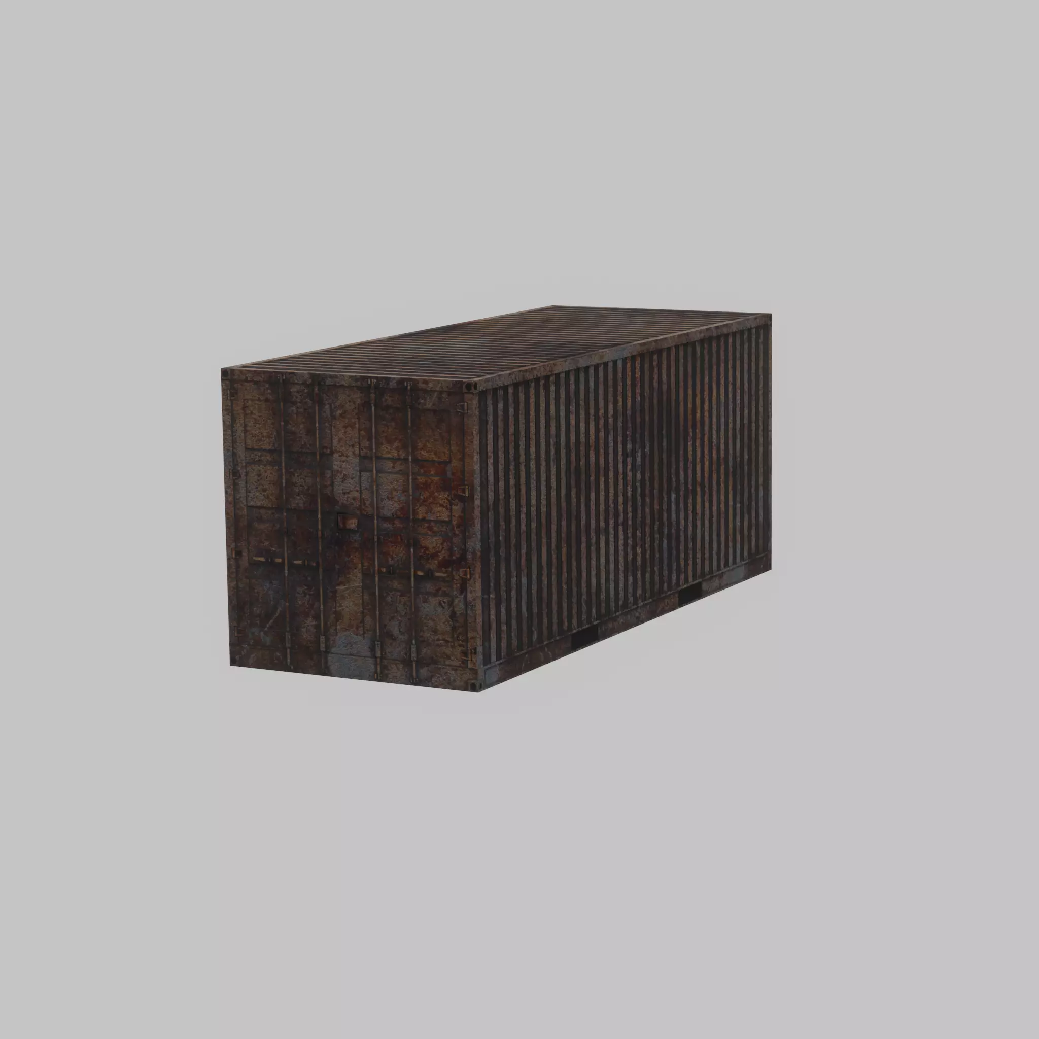 Rusty Freight-Container 20ft  Low-poly 3D model_53