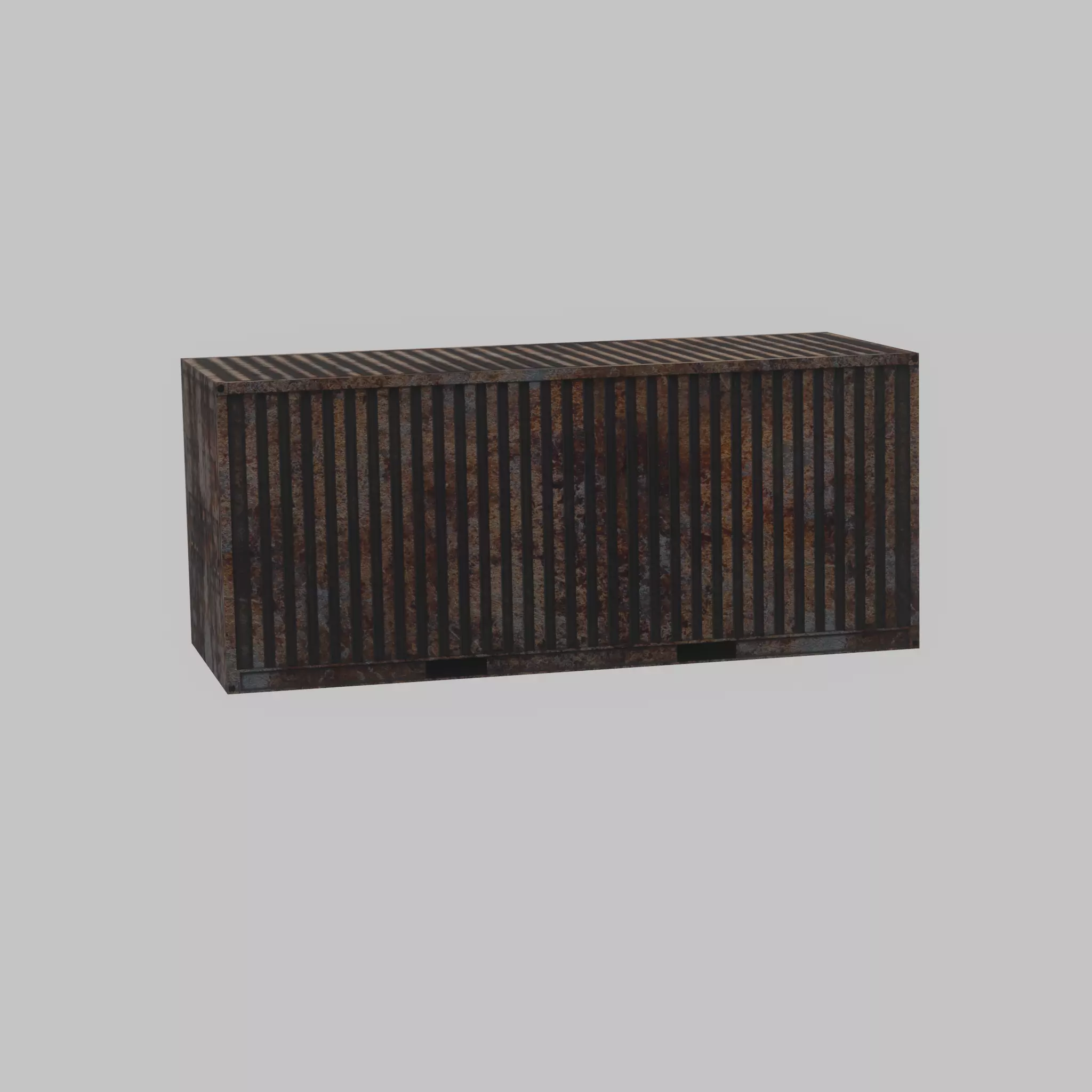 Rusty Freight-Container 20ft  Low-poly 3D model_36