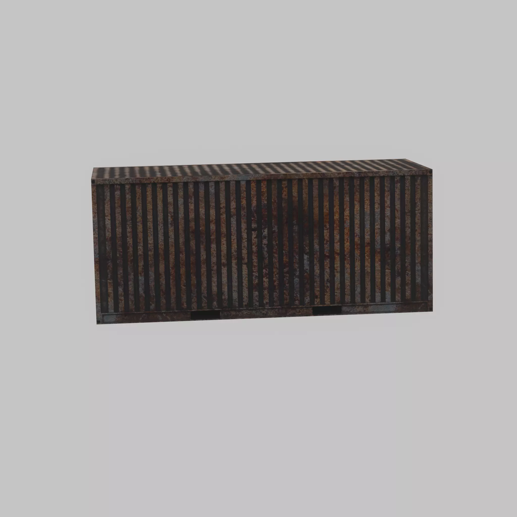 Rusty Freight-Container 20ft  Low-poly 3D model_50