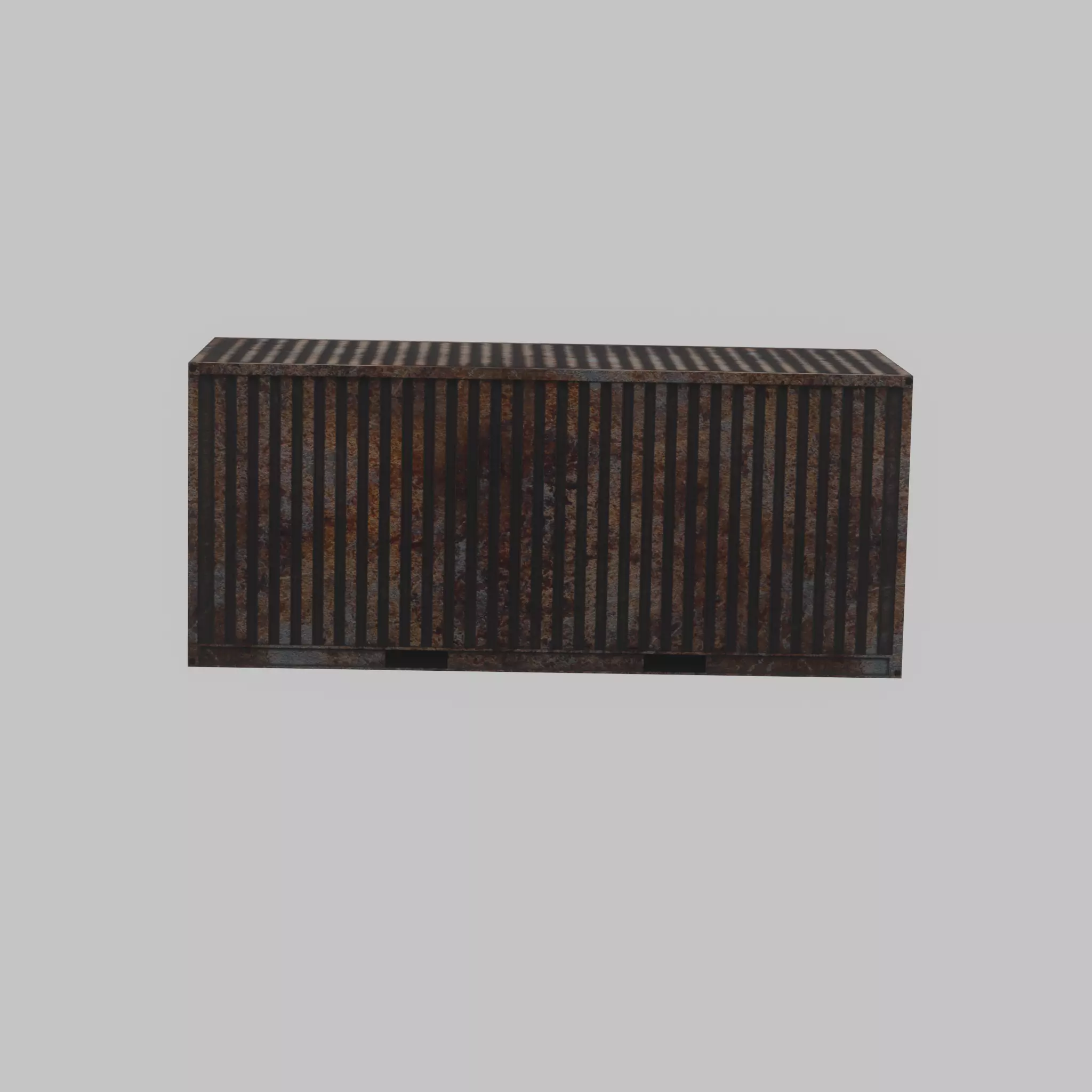 Rusty Freight-Container 20ft  Low-poly 3D model_39