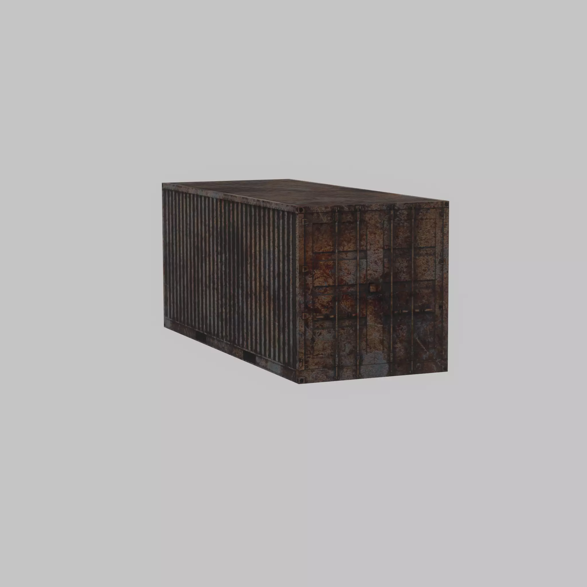 Rusty Freight-Container 20ft  Low-poly 3D model_59