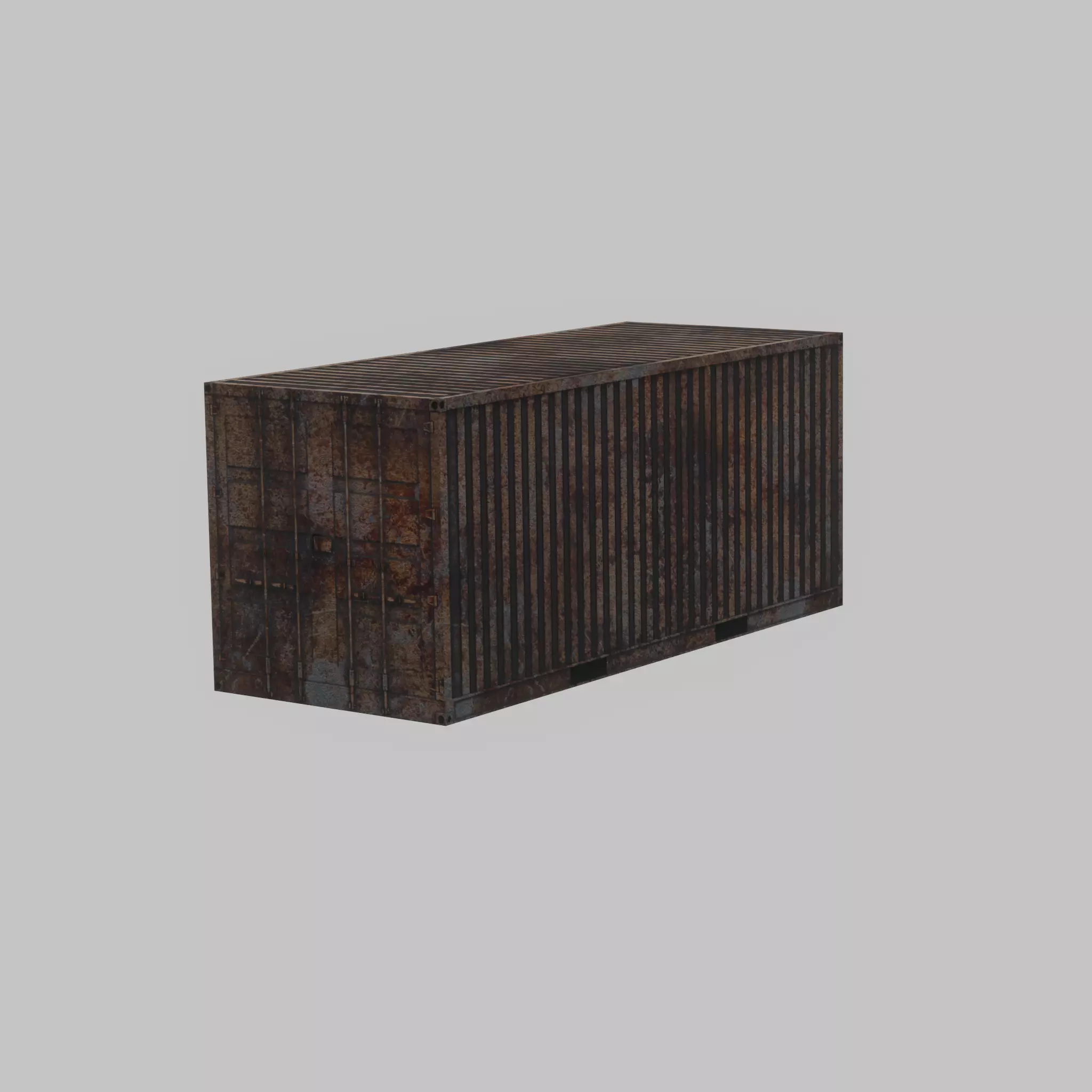 Rusty Freight-Container 20ft  Low-poly 3D model_71
