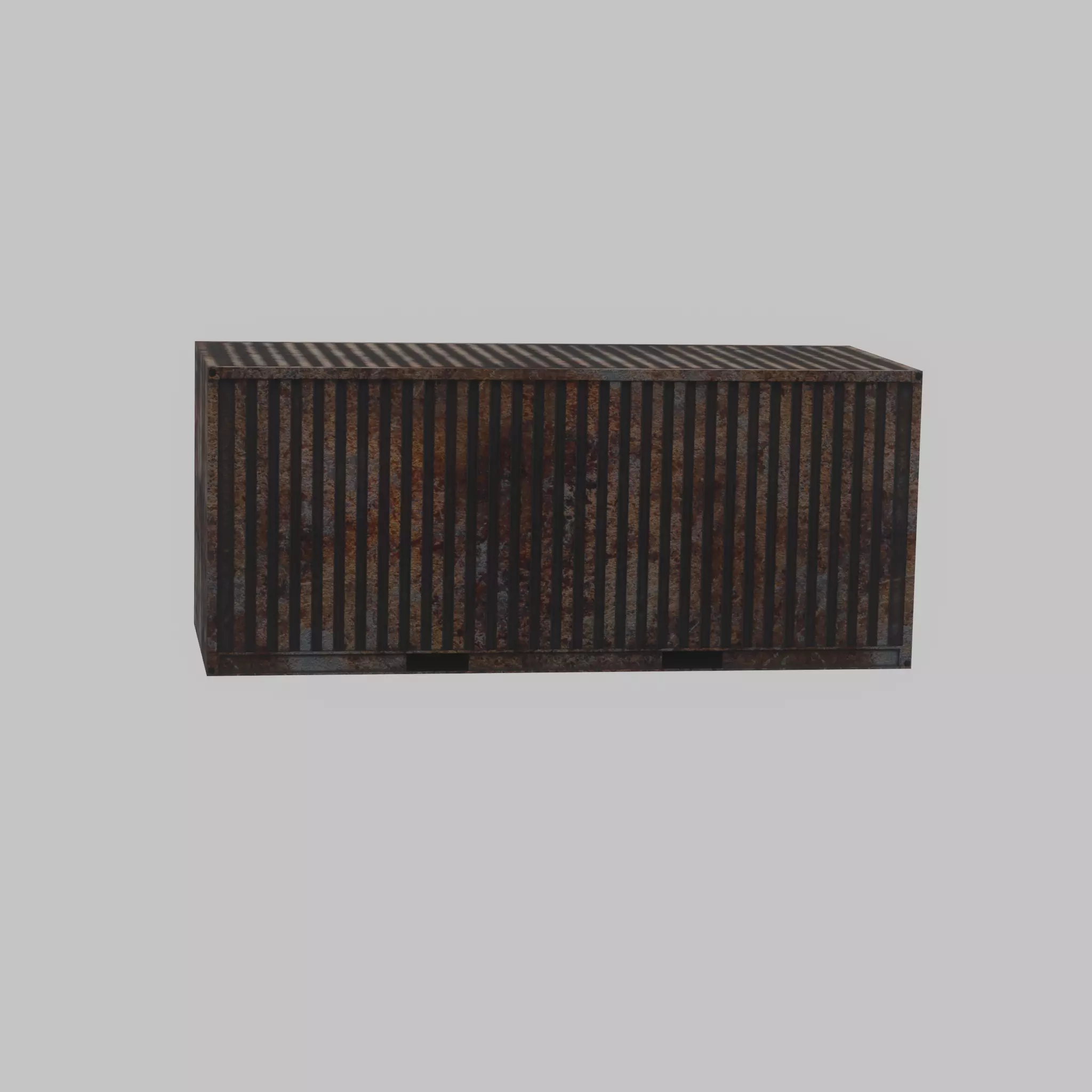 Rusty Freight-Container 20ft  Low-poly 3D model_46