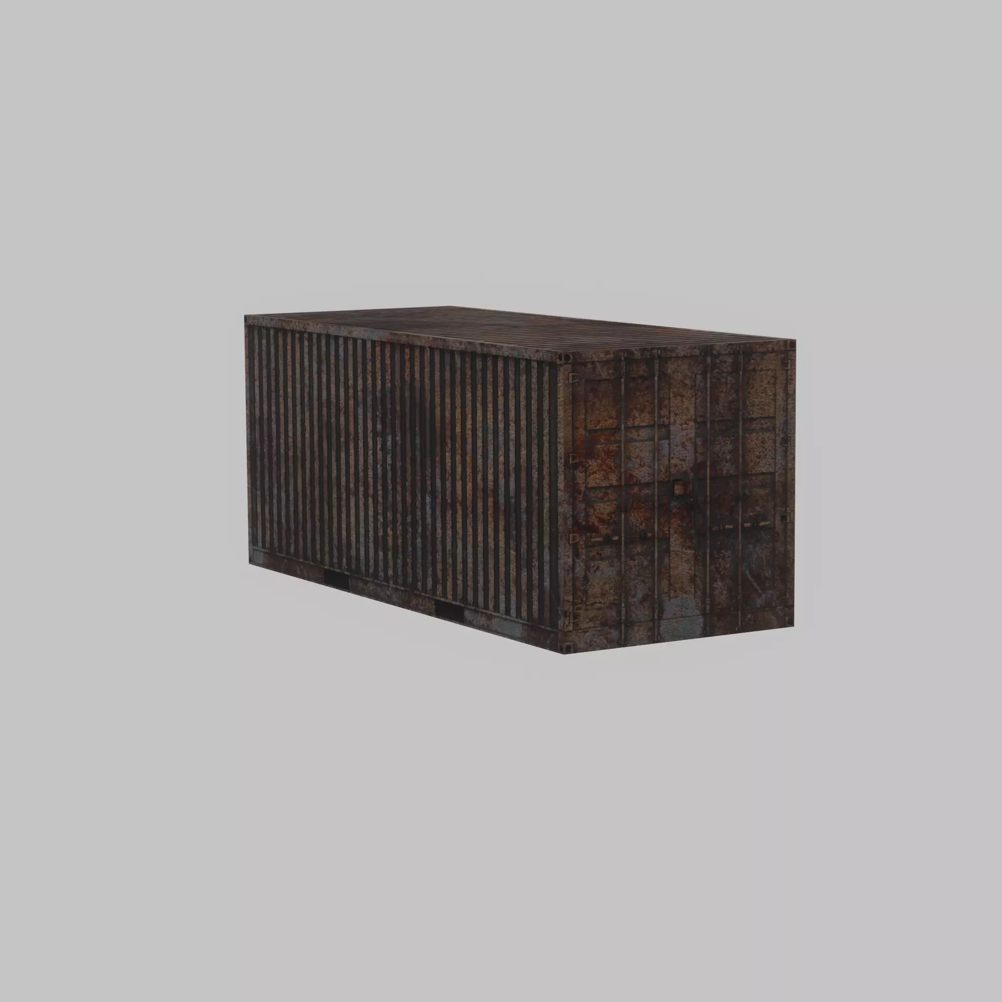 Rusty Freight-Container 20ft  Low-poly 3D model_69