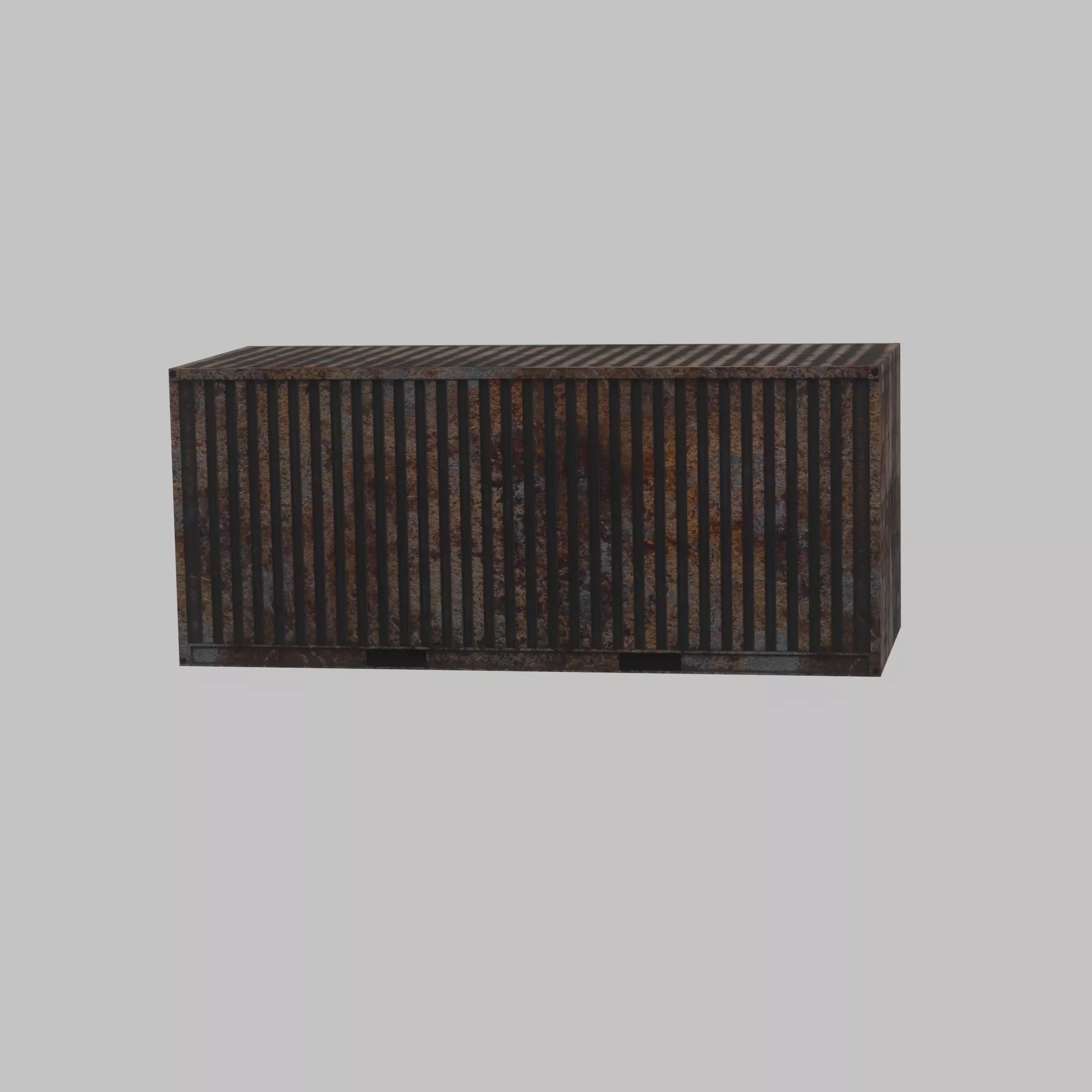 Rusty Freight-Container 20ft  Low-poly 3D model_28